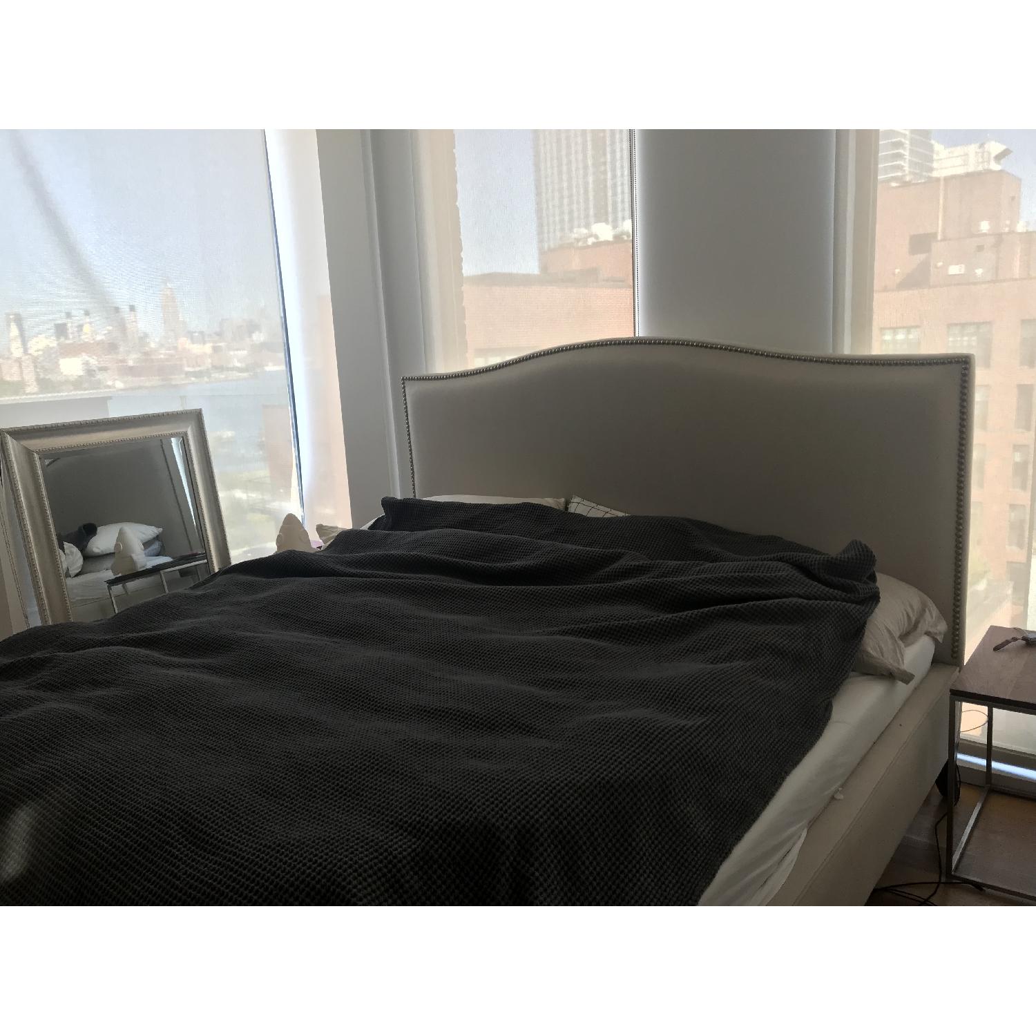 Crate & Barrel Colette King Upholstered Bed - image-2