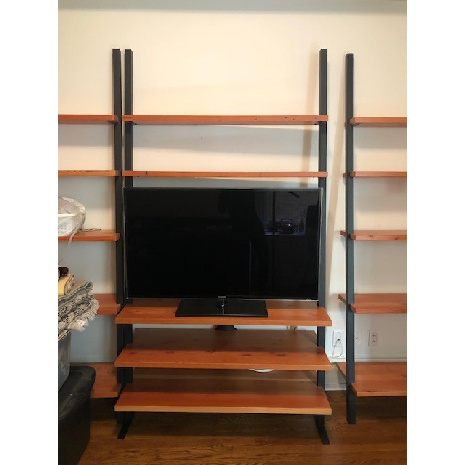 Room & Board Leaning Media Shelf in Reclaimed Wood - image-2