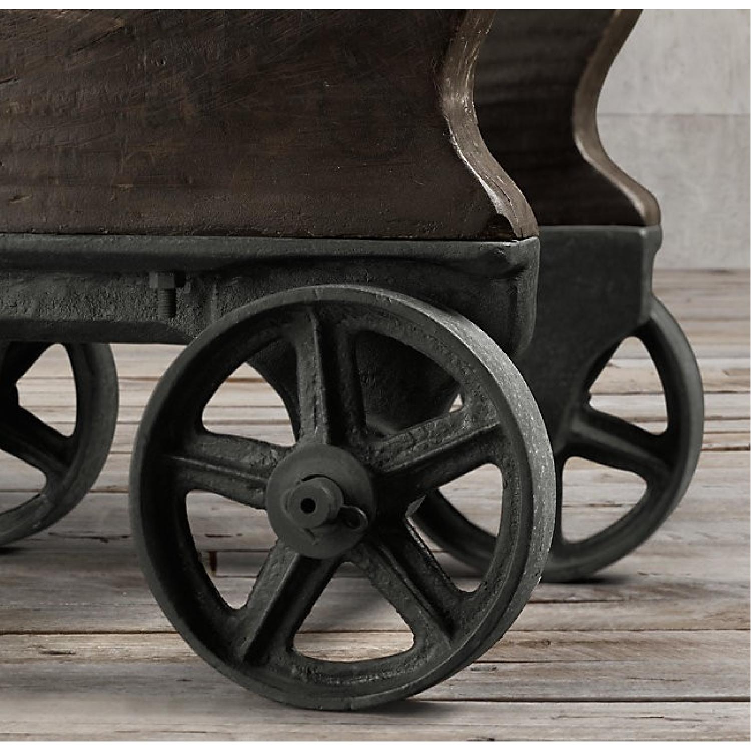 Restoration Hardware Vintage Wallpaper Factory Bar Cart - image-4