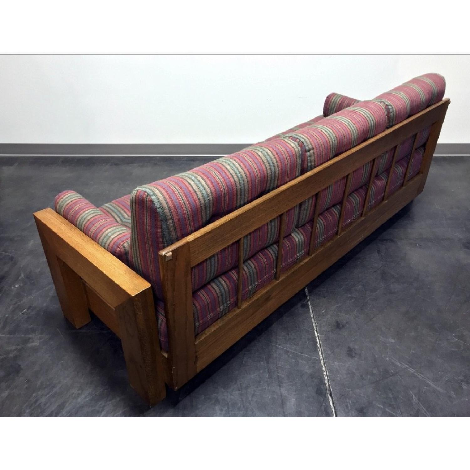 Mid-Century Wood Frame Sofa - image-2