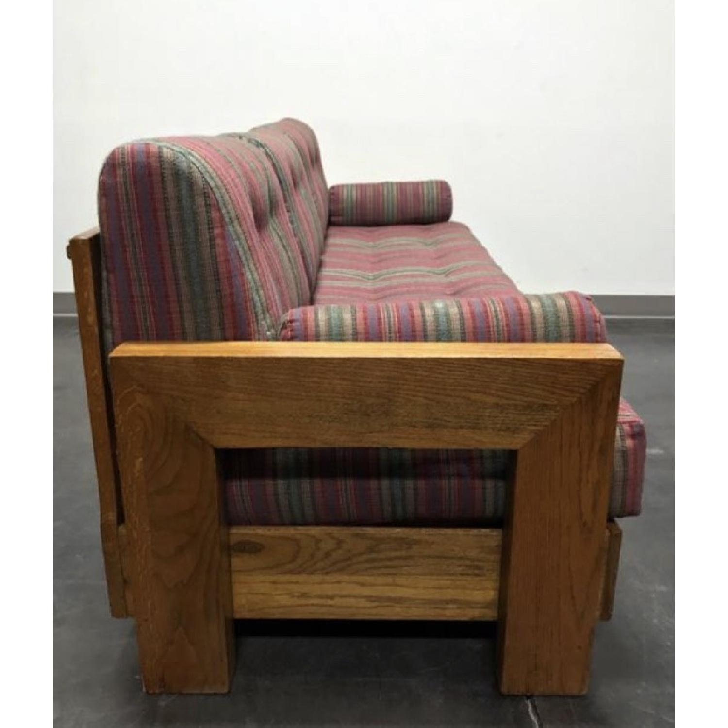 Mid-Century Wood Frame Sofa - image-3