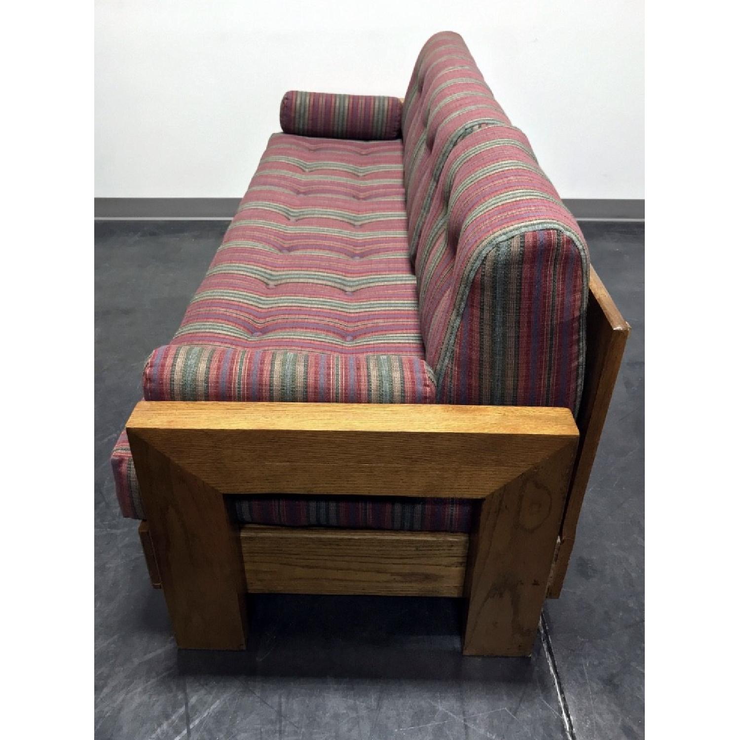 Mid-Century Wood Frame Sofa - image-4