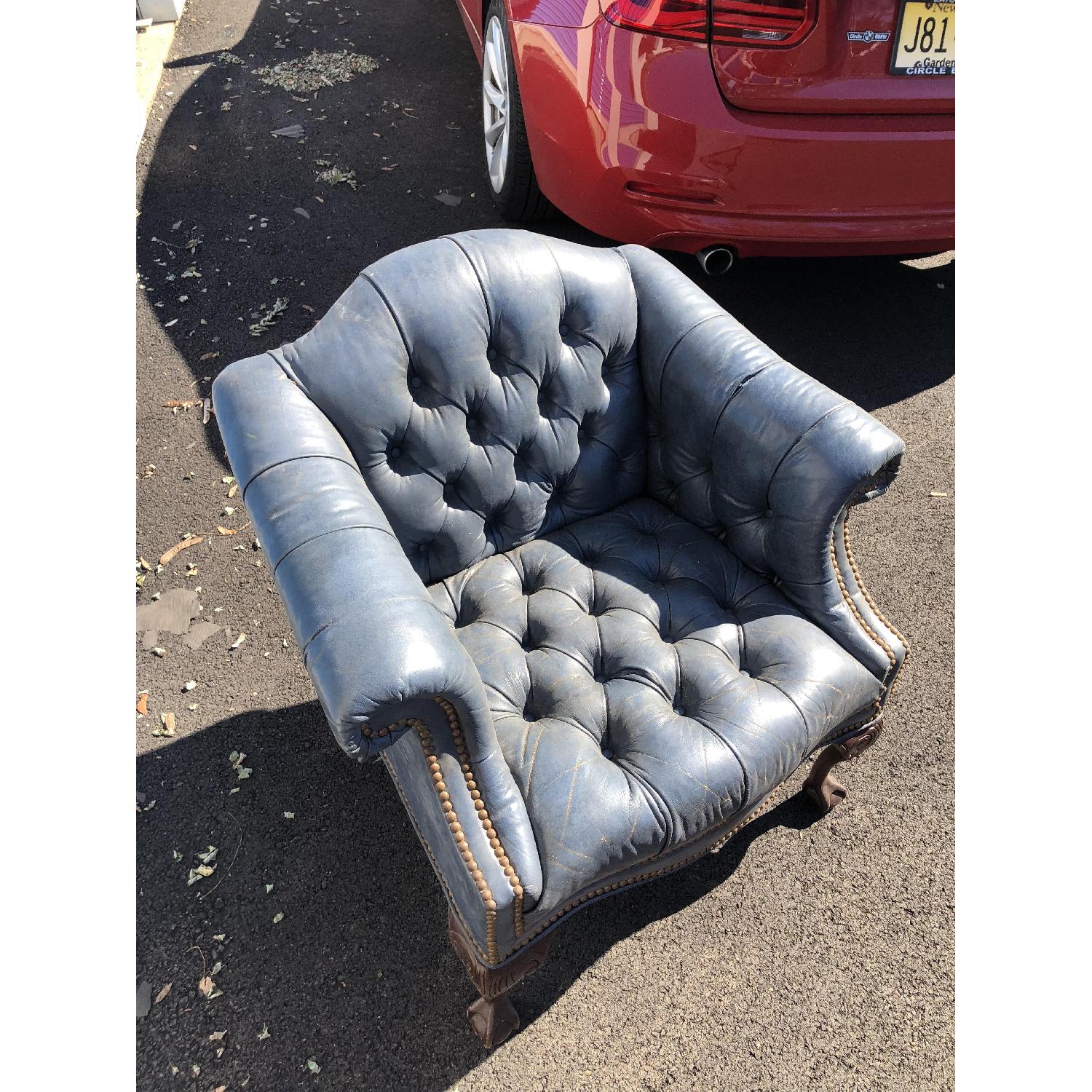 Blue Leather Chair - image-3