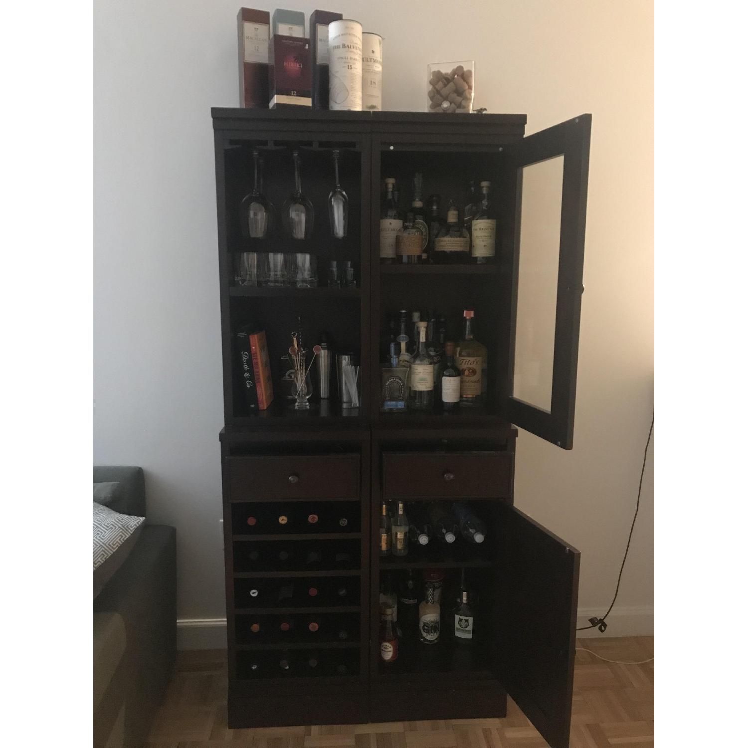 Crate & Barrel Espresso Bar Cabinet - image-2