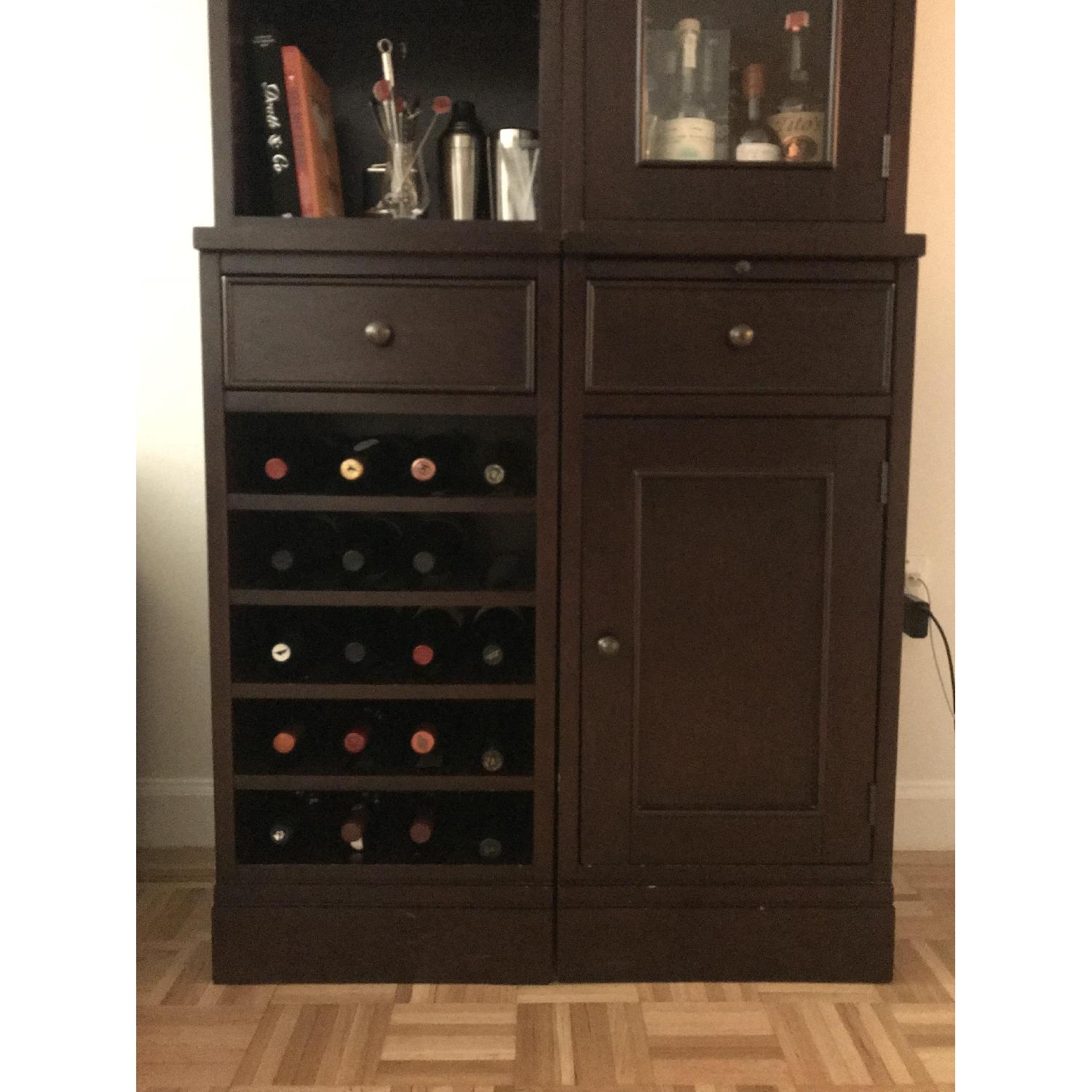 Crate & Barrel Espresso Bar Cabinet - image-3