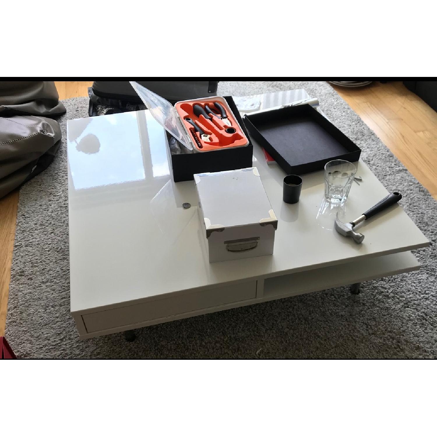 Ikea Tofteryd White Square Coffee Table AptDeco