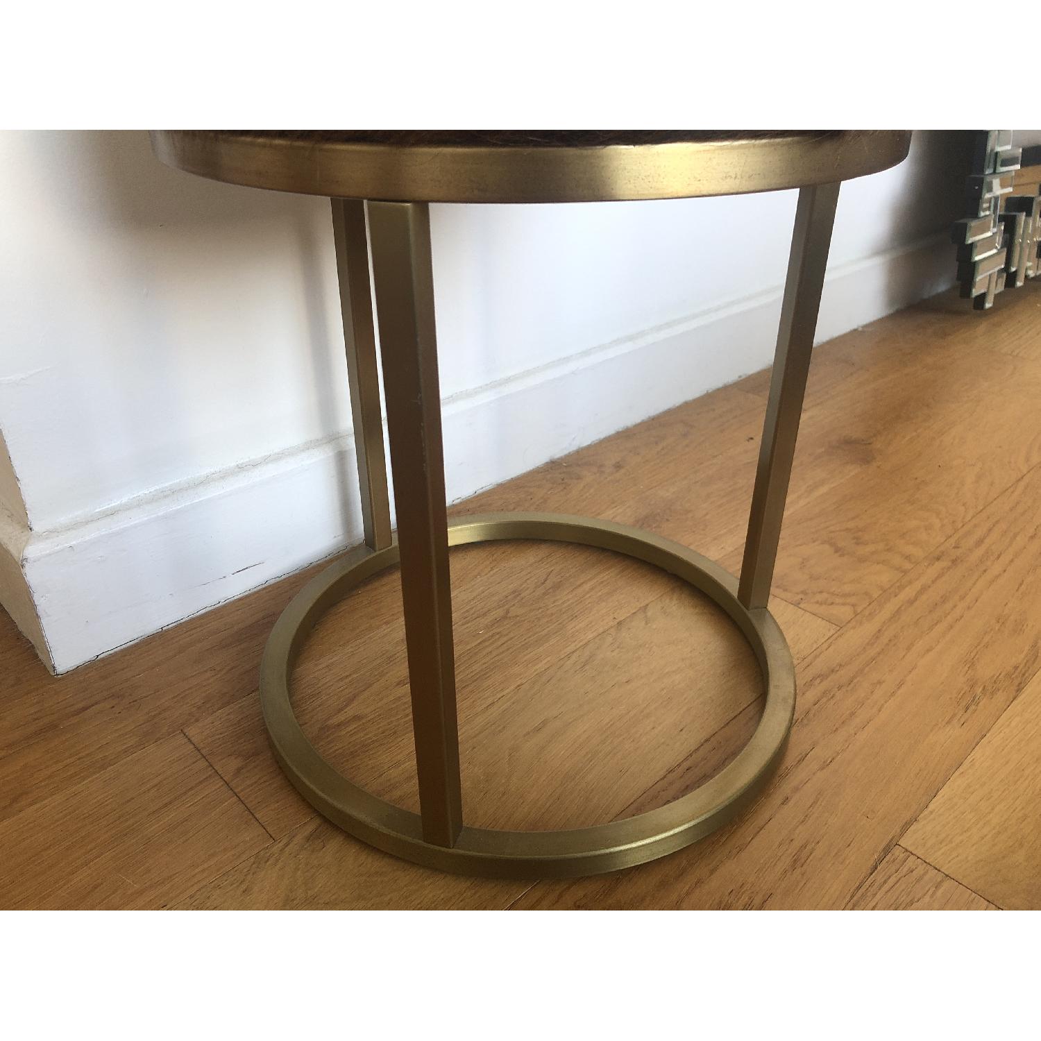 CB2 Hide Brass Stool - image-4