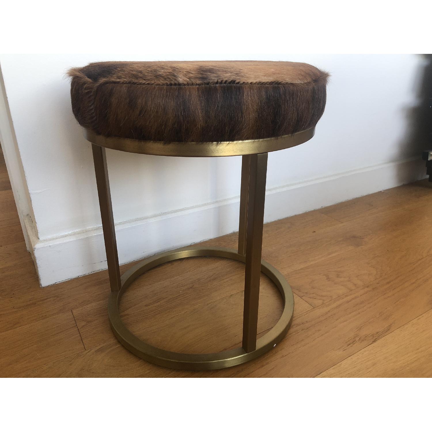 CB2 Hide Brass Stool - image-5