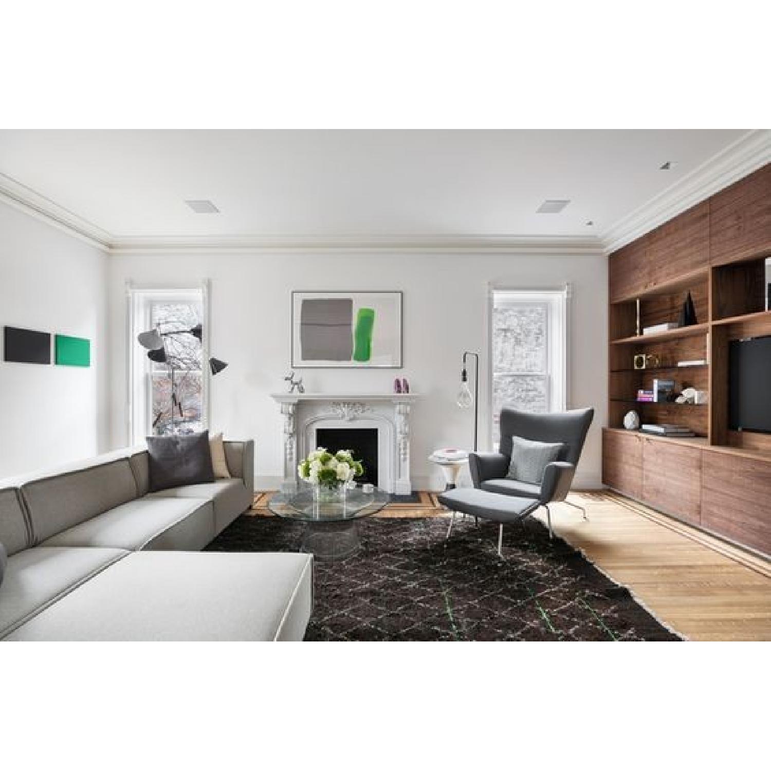 Kardiel Replica Wegner Wing Chair & Ottoman in Cadet Grey - image-5