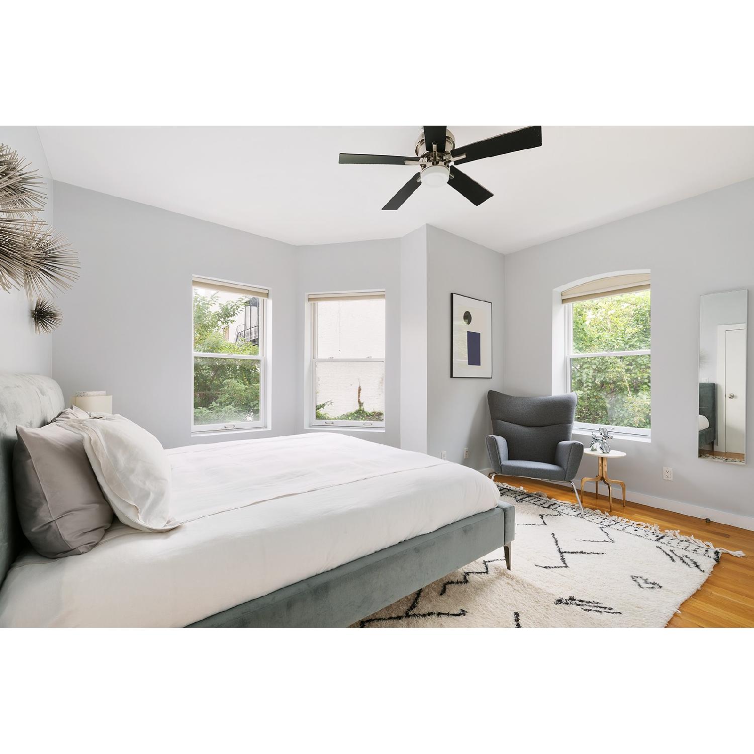 Kardiel Replica Wegner Wing Chair & Ottoman in Cadet Grey - image-7