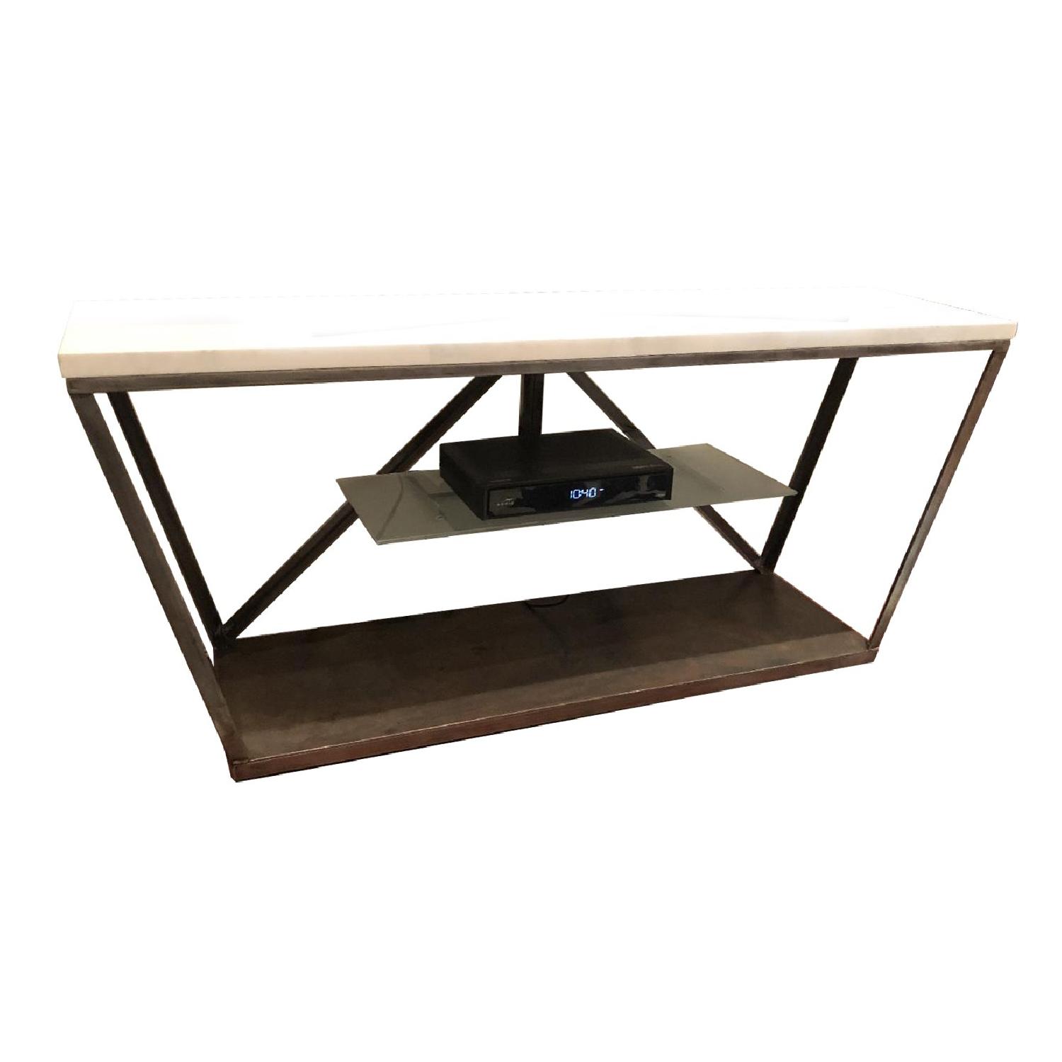 Custom Made Marble TV Stand AptDeco