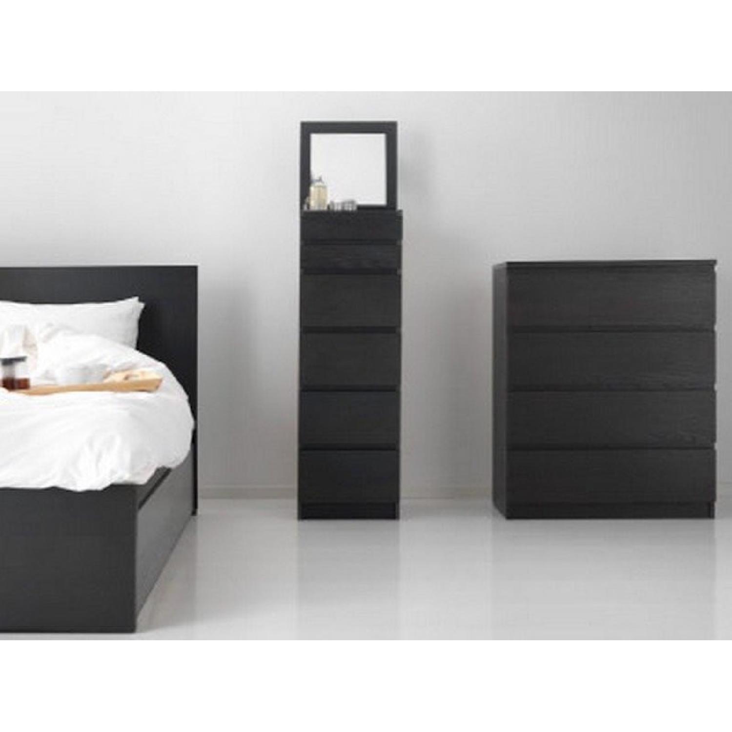 Ikea Malm 6-Drawer Chest w/ Mirror Glass - image-1