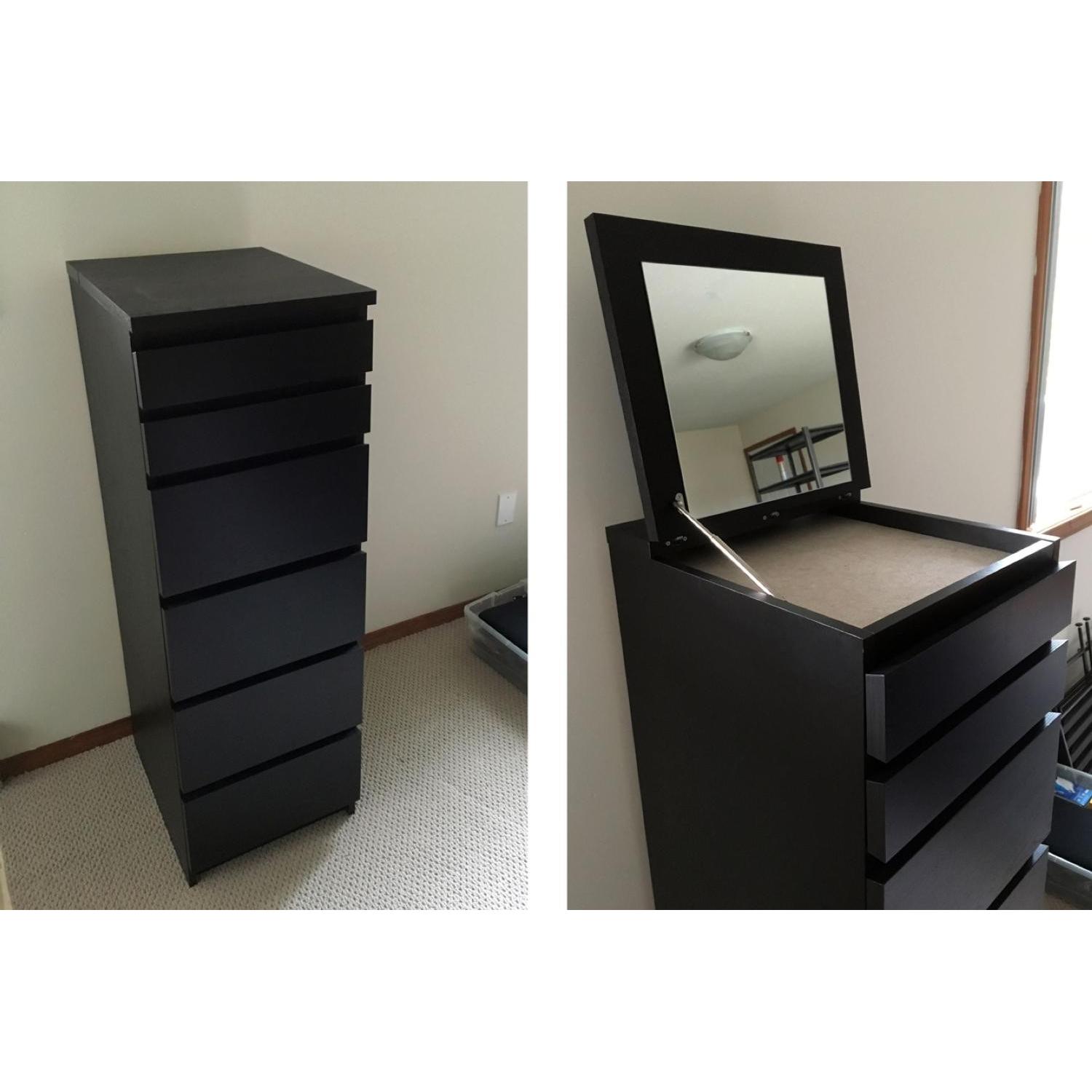 Ikea Malm 6-Drawer Chest w/ Mirror Glass - image-3