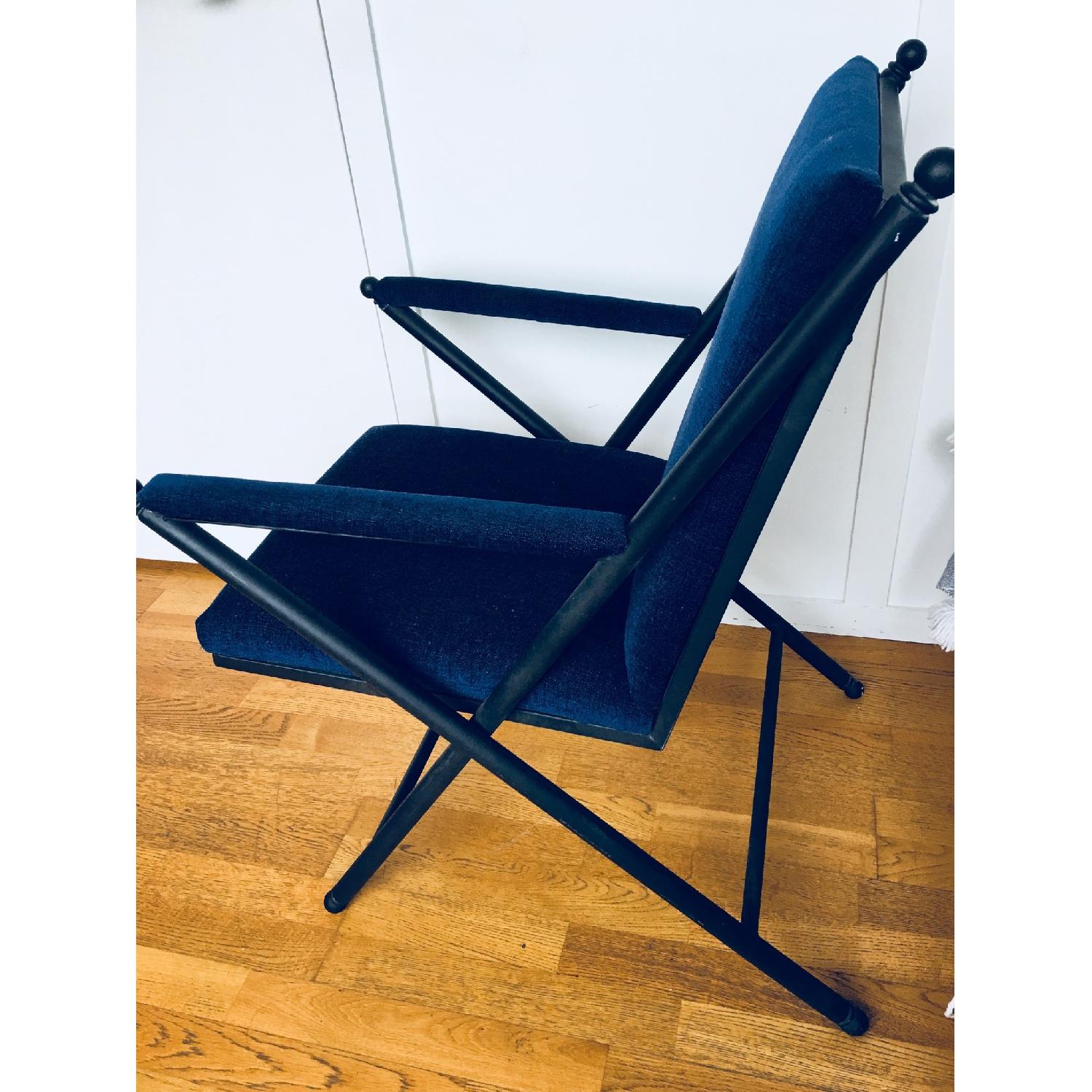 Royal Blue Upholstered Armchair - image-1