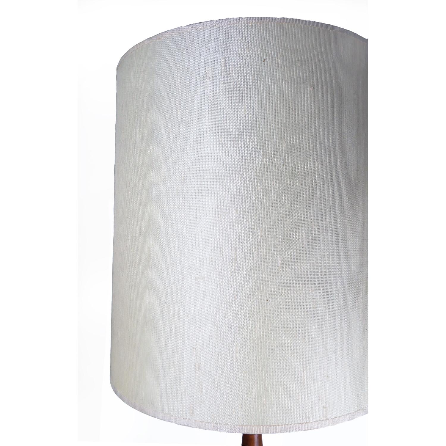 Mid-Century Modern Brass & Walnut Table Lamp - image-6