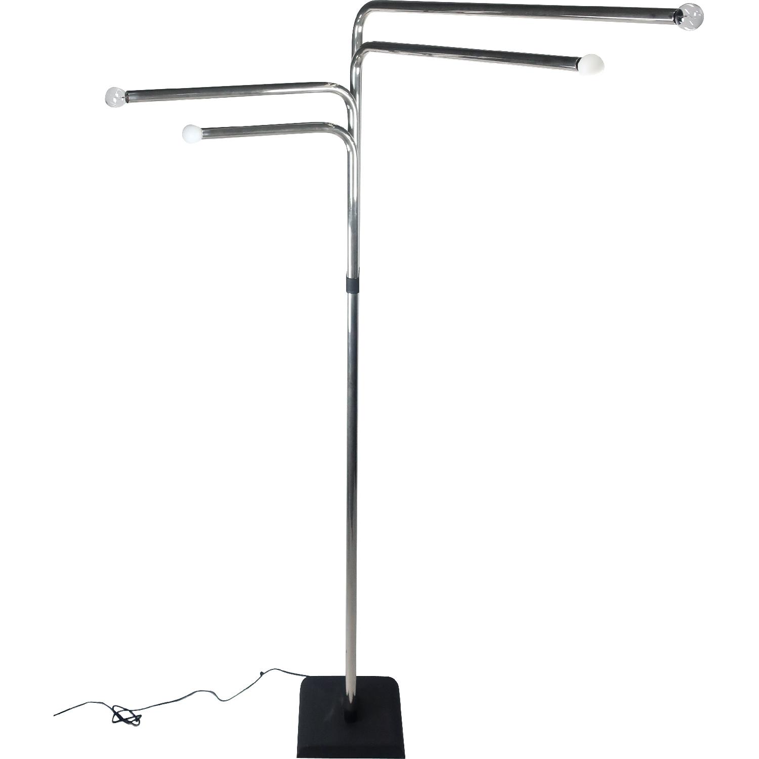 Goffredo Reggiani 1970s Chrome Tubular Floor Lamp - image-1