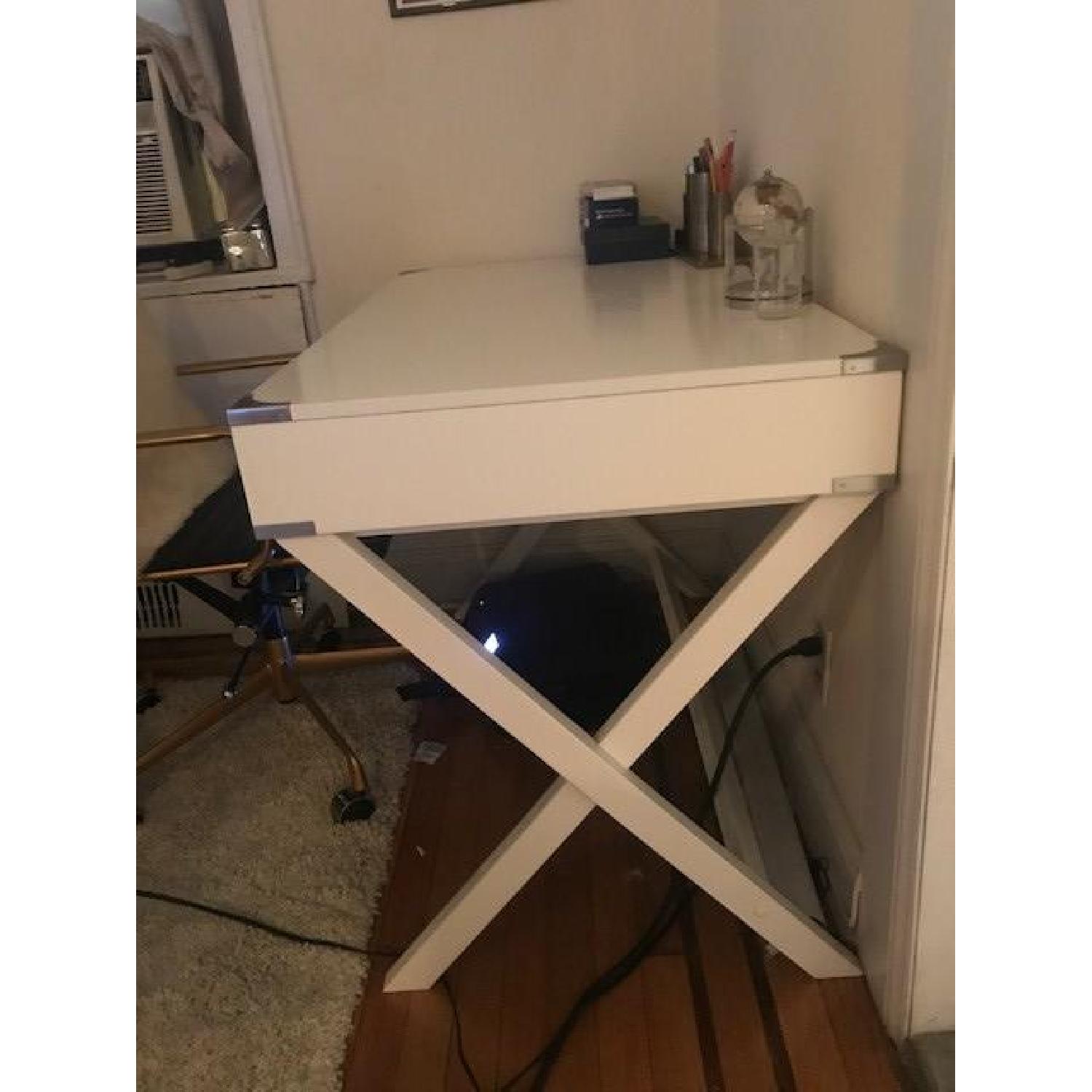 Mercury Row 2 Drawer Writing Desk in White - image-4