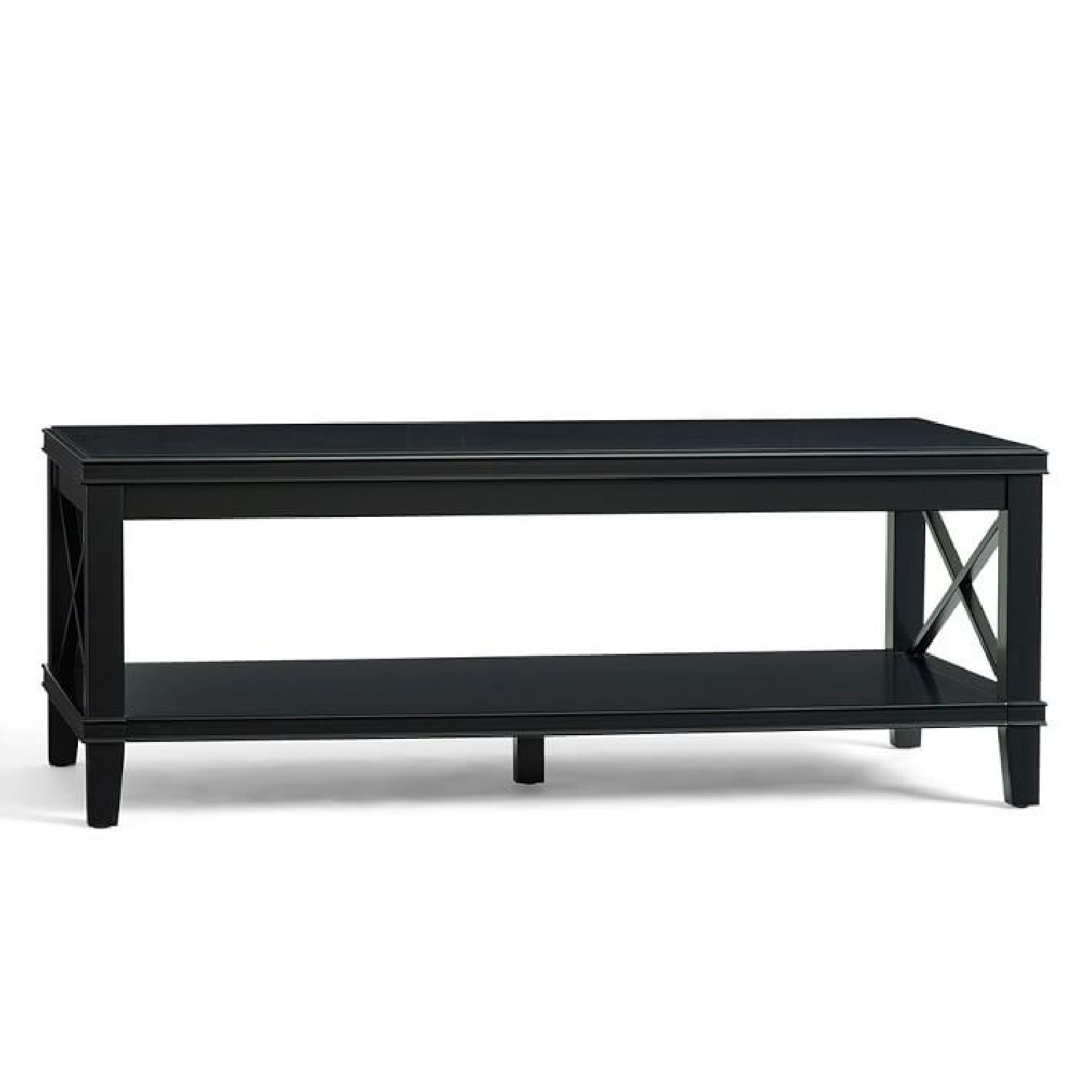 Pottery Barn Black Cassie Coffee Table - image-0