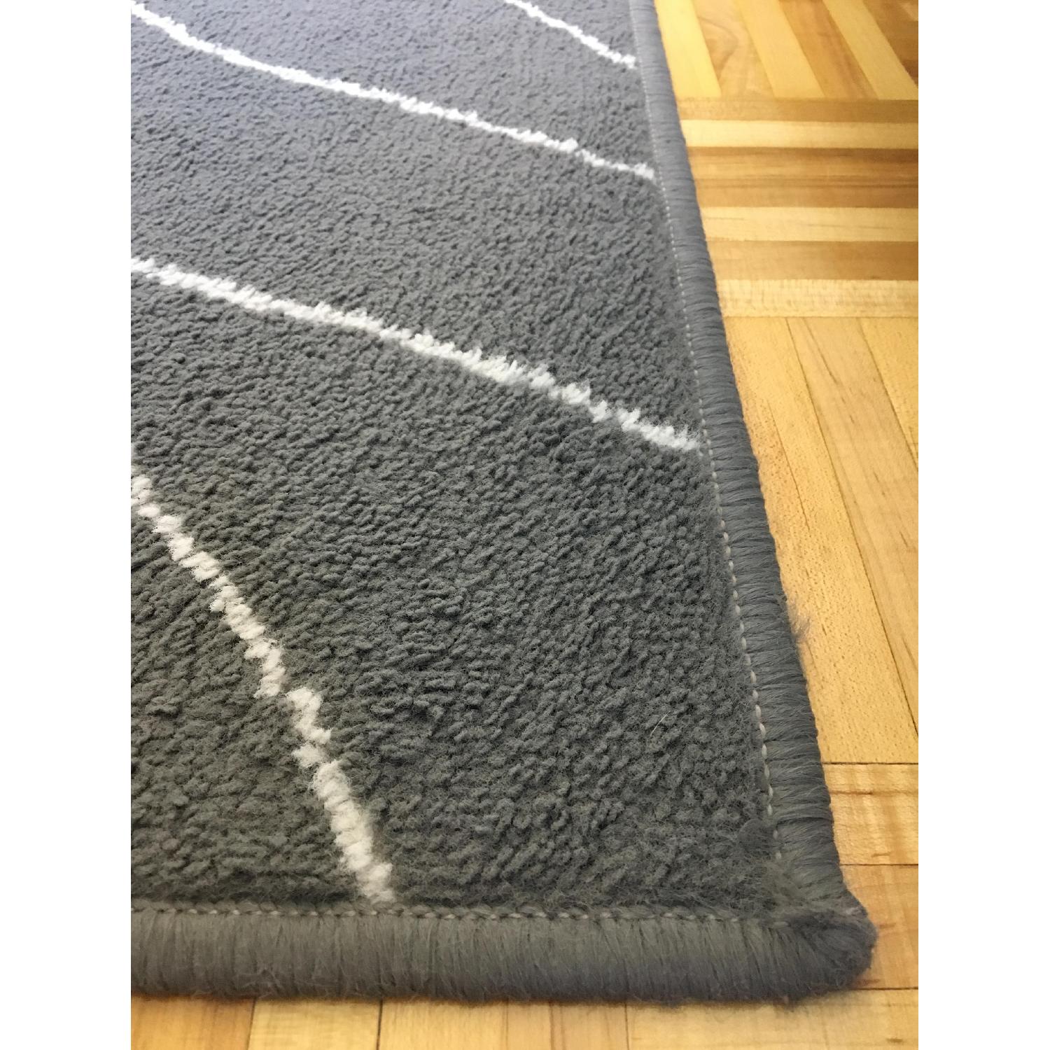 Ikea Grey Flower Carpet - image-2