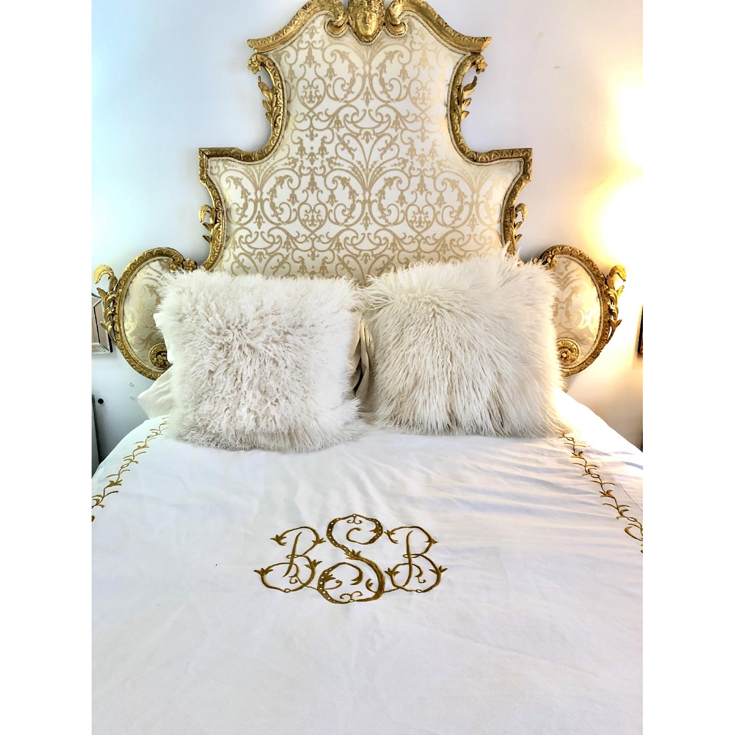 Z Gallerie White Mongolian Fur Pillows Aptdeco