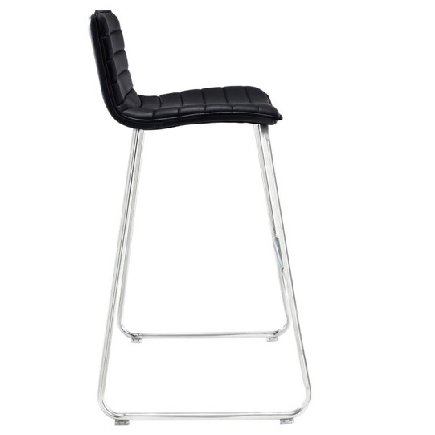 Black Faux Leather Bar Stools - image-3