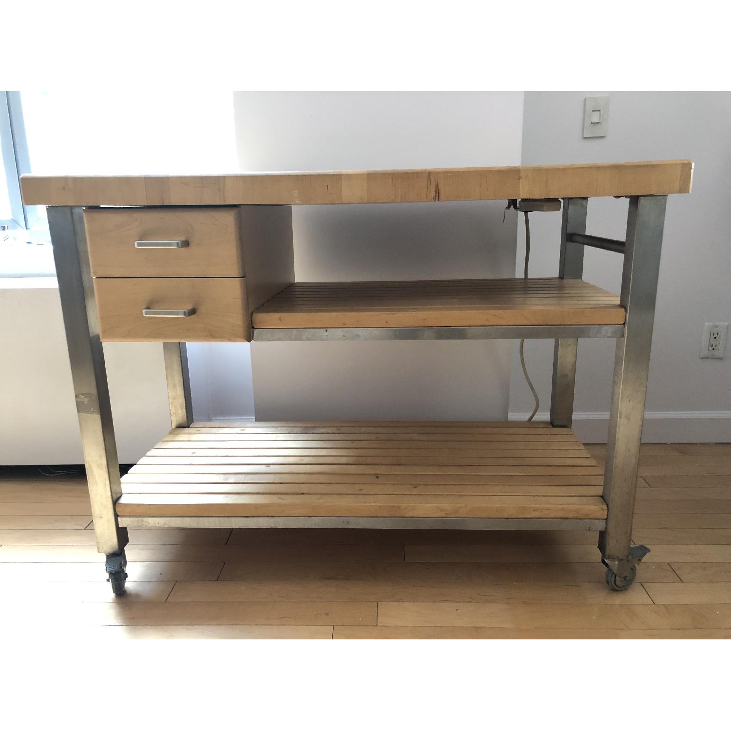 John Boos End Grain Butcher Block Kitchen Island Cart Aptdeco