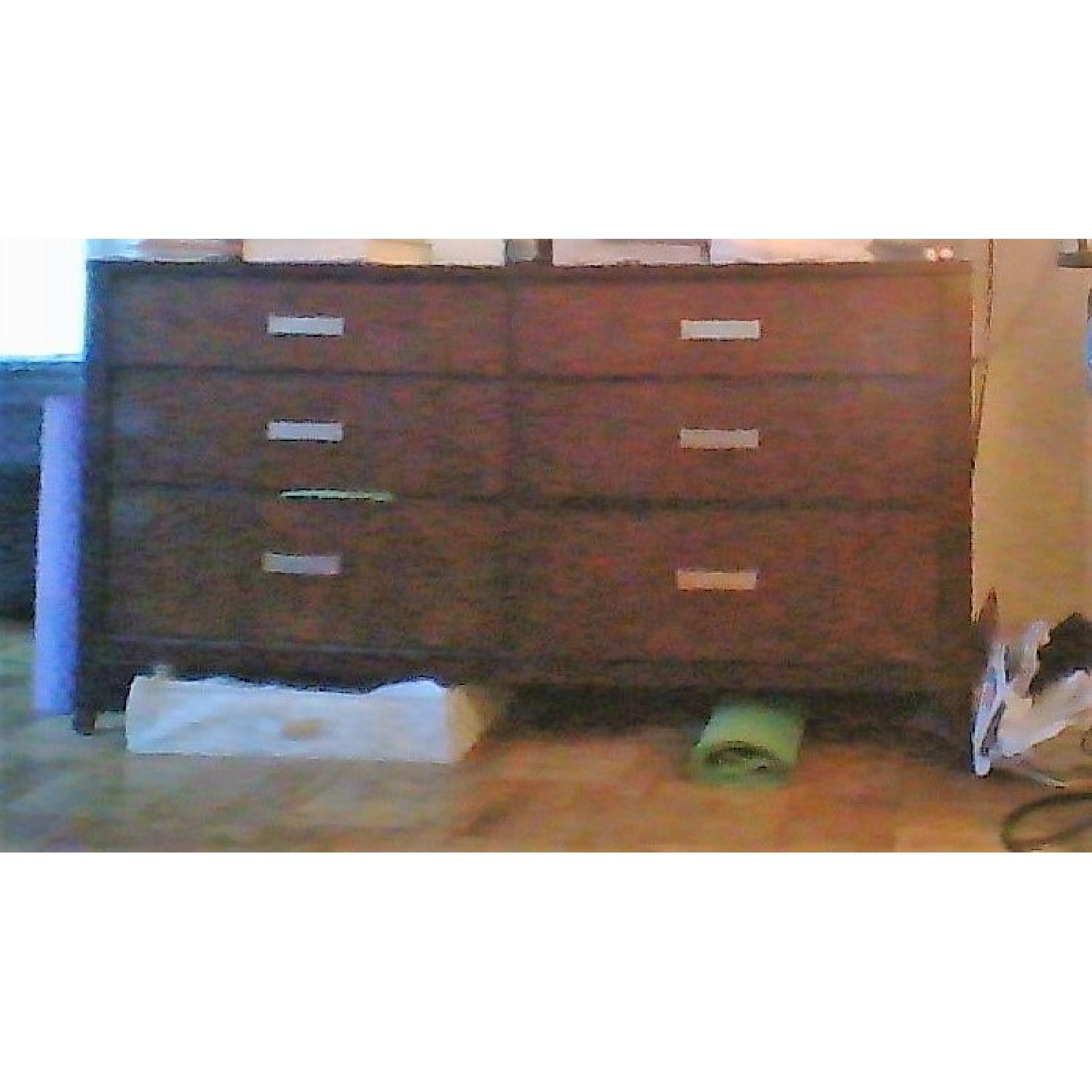 Raymour & Flanigan Cherry 6 Drawer Dresser - image-1