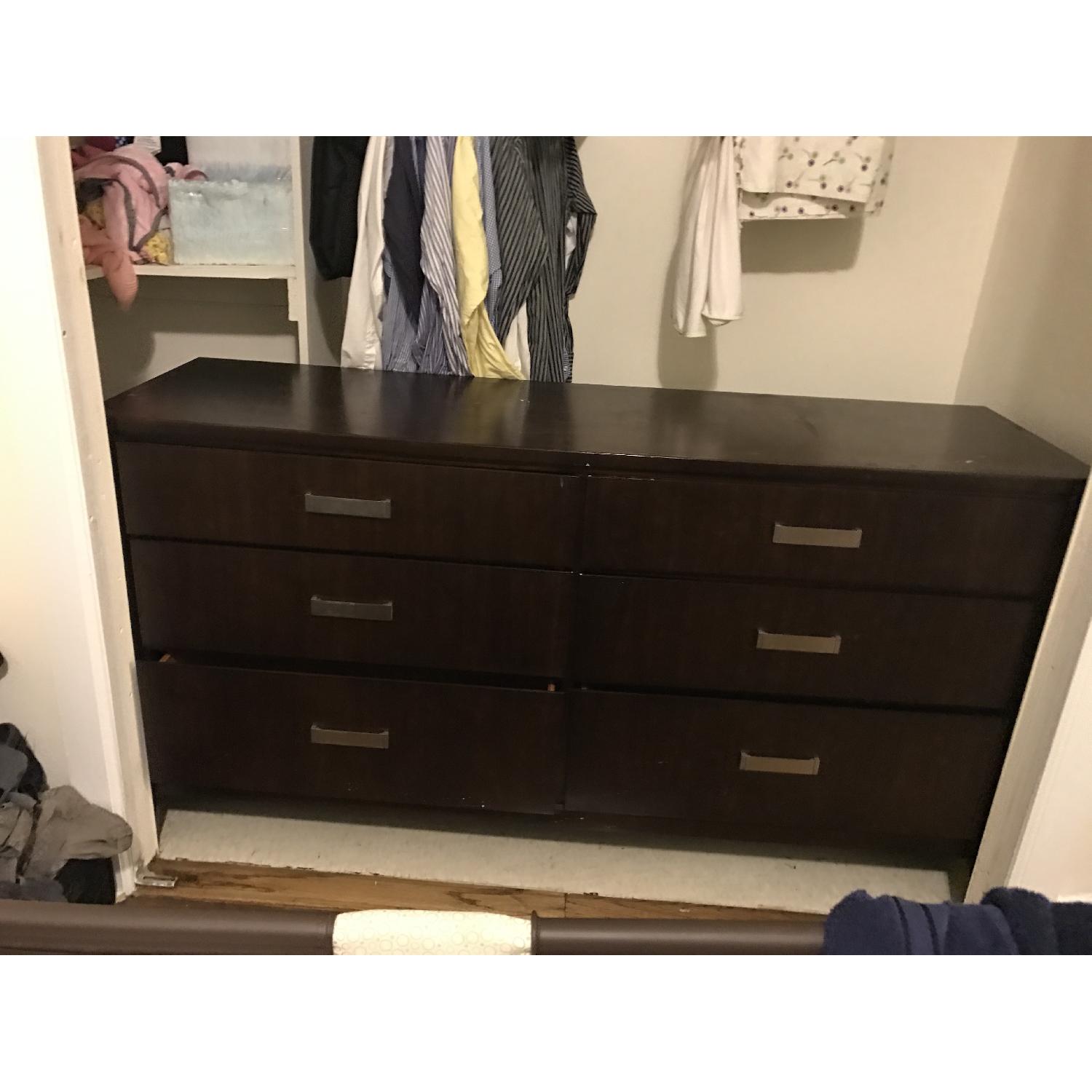 Raymour & Flanigan Cherry 6 Drawer Dresser - image-2