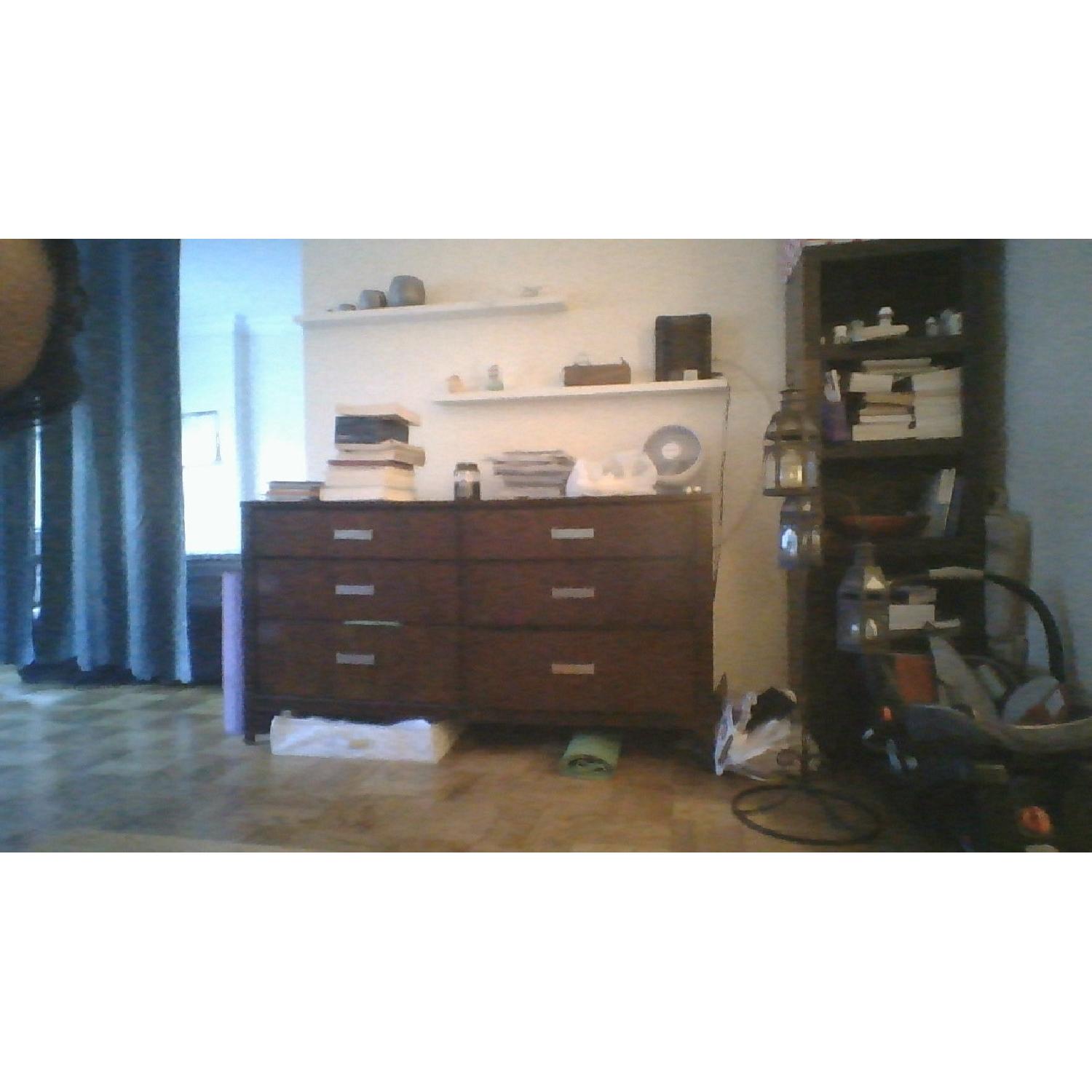 Raymour & Flanigan Cherry 6 Drawer Dresser - image-3