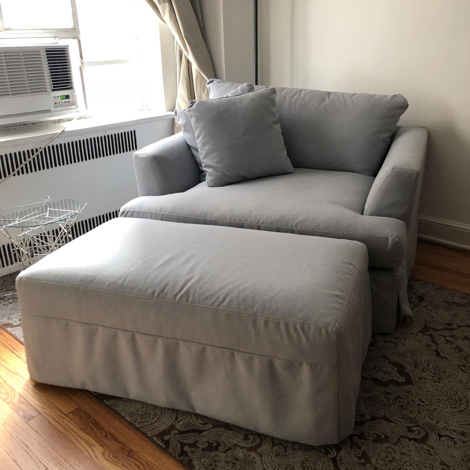 ABC Home Martha's Vineyard Chair and a Half & Ottoman - image-1