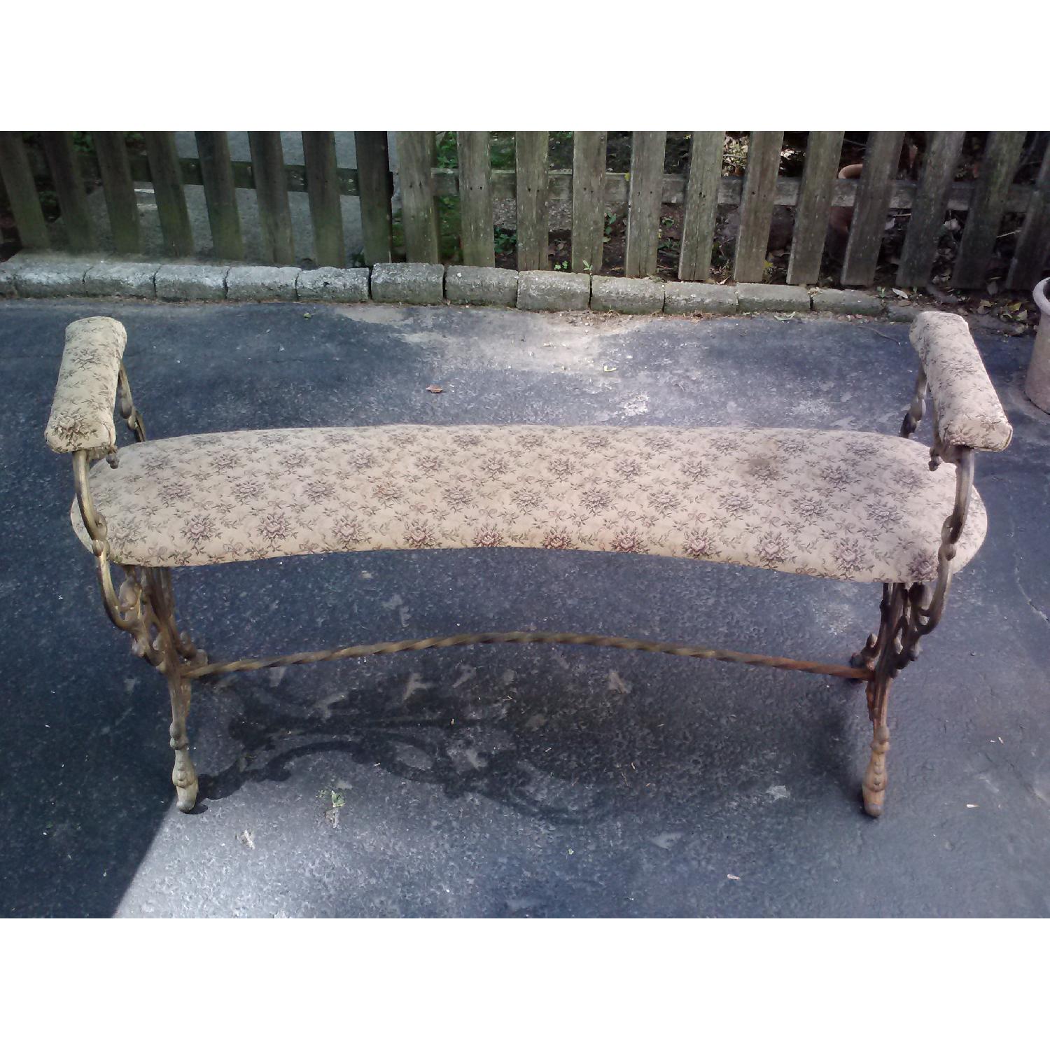 Antique American Piano Bench - image-1