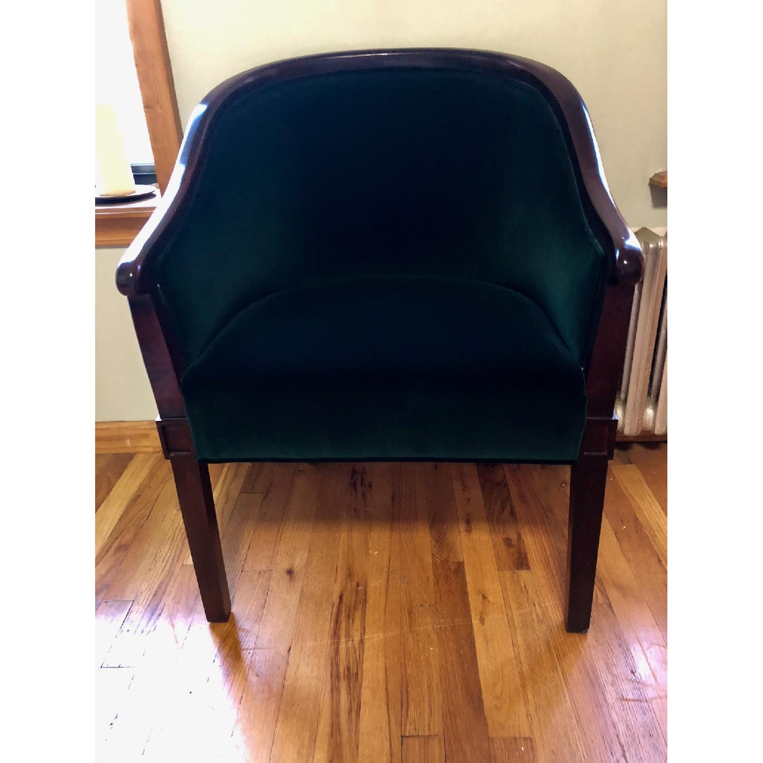 Soho House Forest Green Velvet Club Accent Chair - image-2