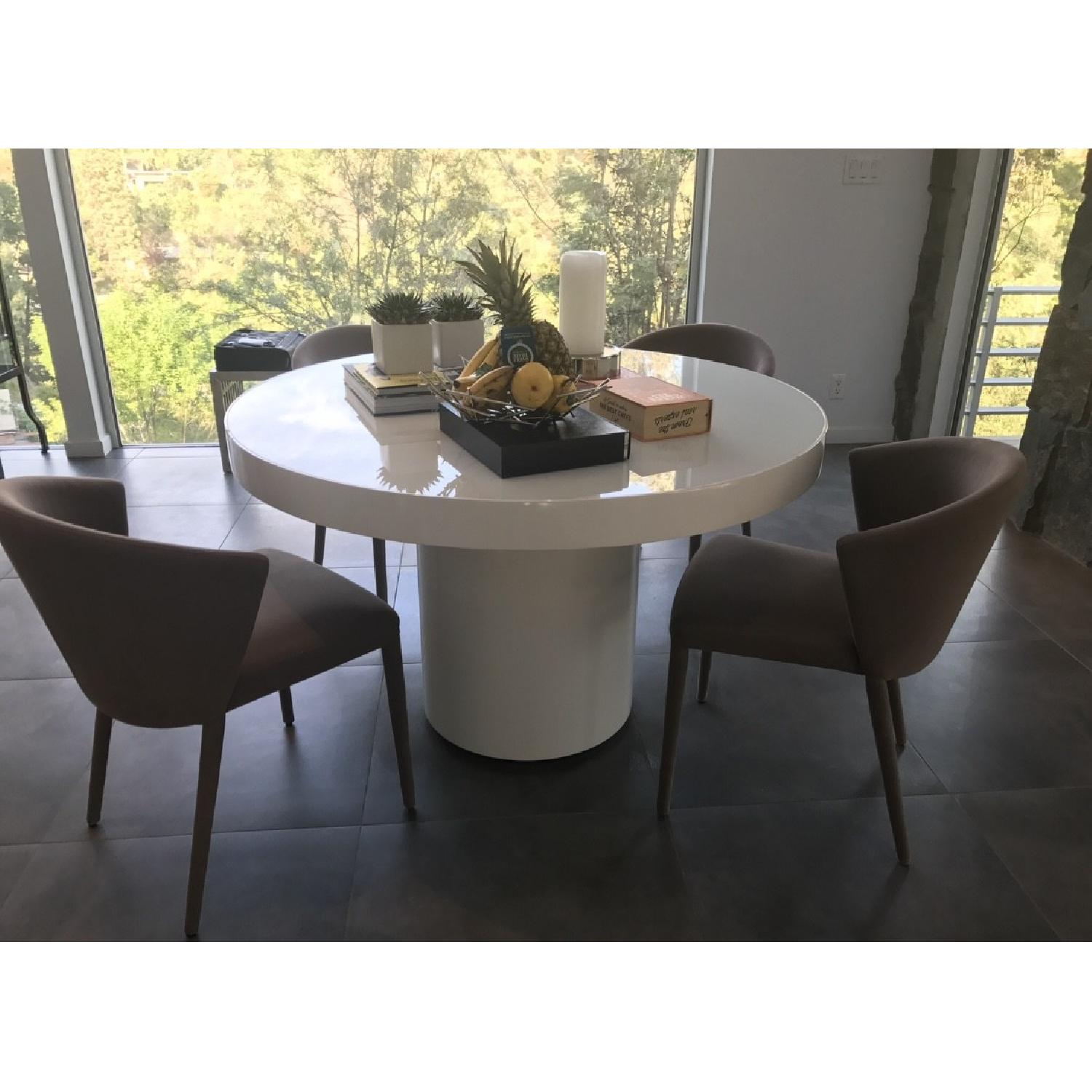 Modloft White Round Dining Table - image-1