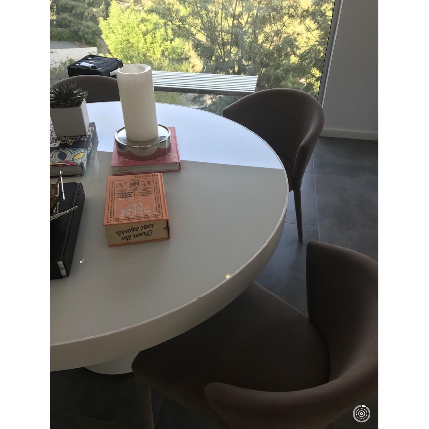 Modloft White Round Dining Table - image-2