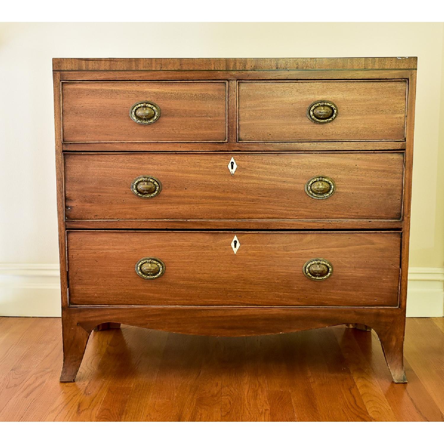 Antique English Georgian 4 Drawer Chest - image-1