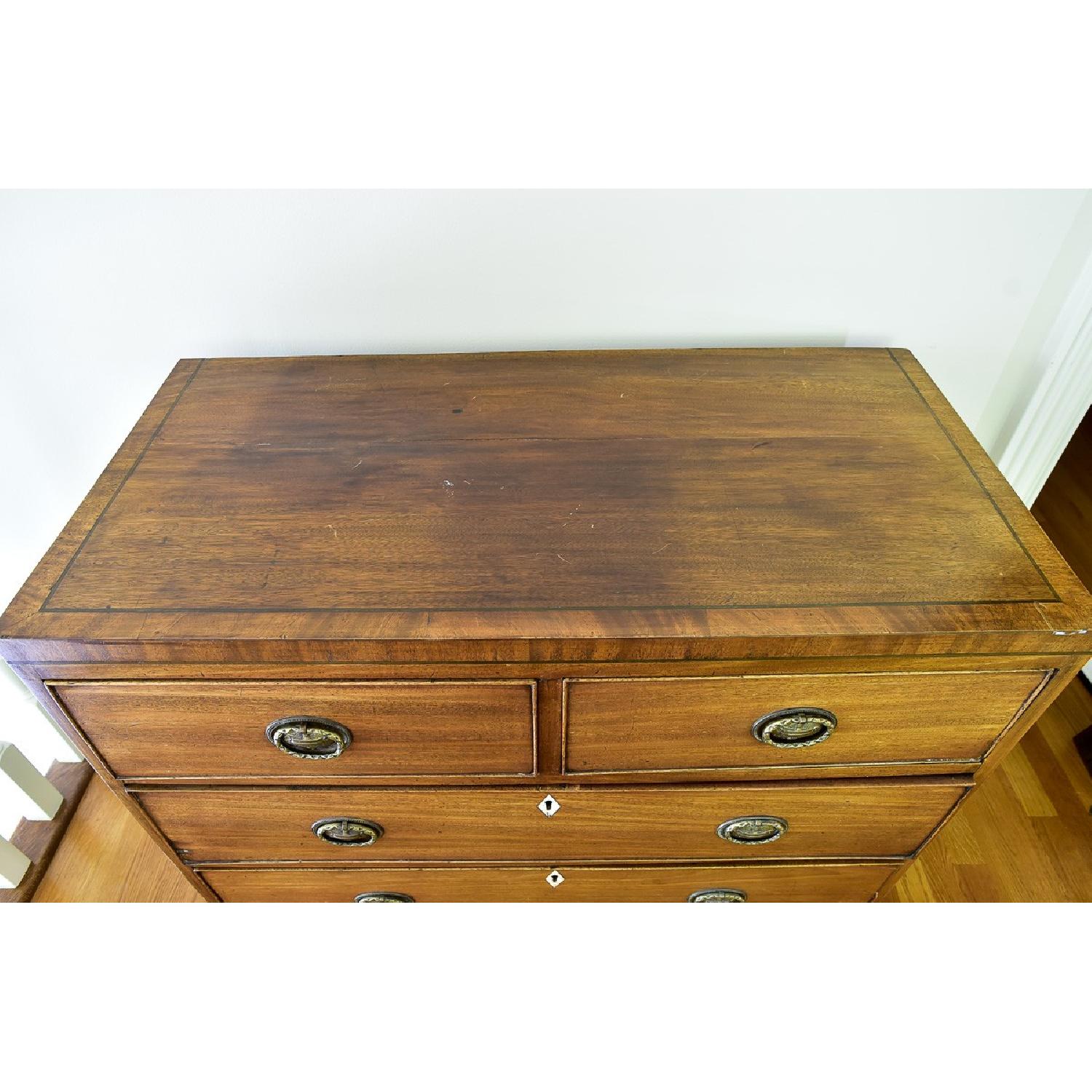 Antique English Georgian 4 Drawer Chest - image-2