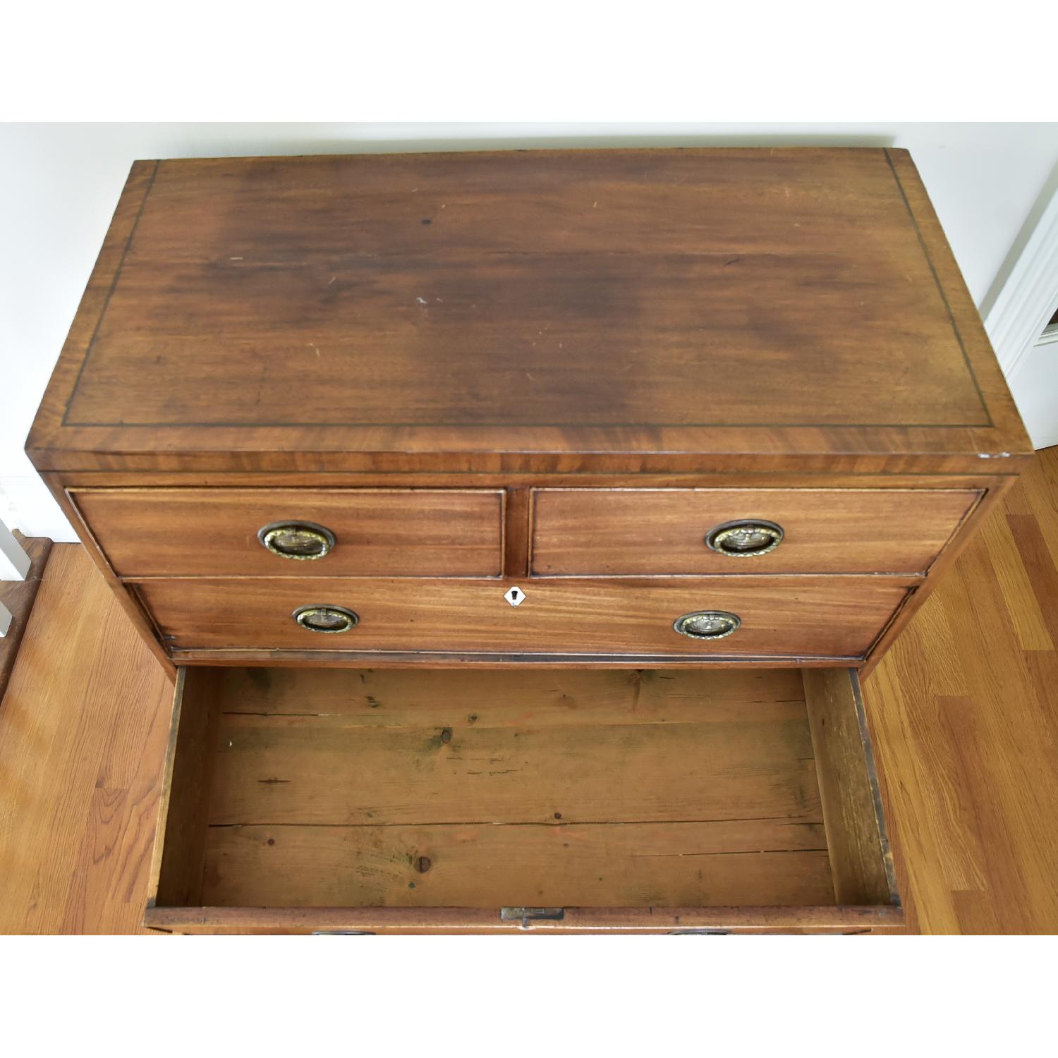 Antique English Georgian 4 Drawer Chest - image-13