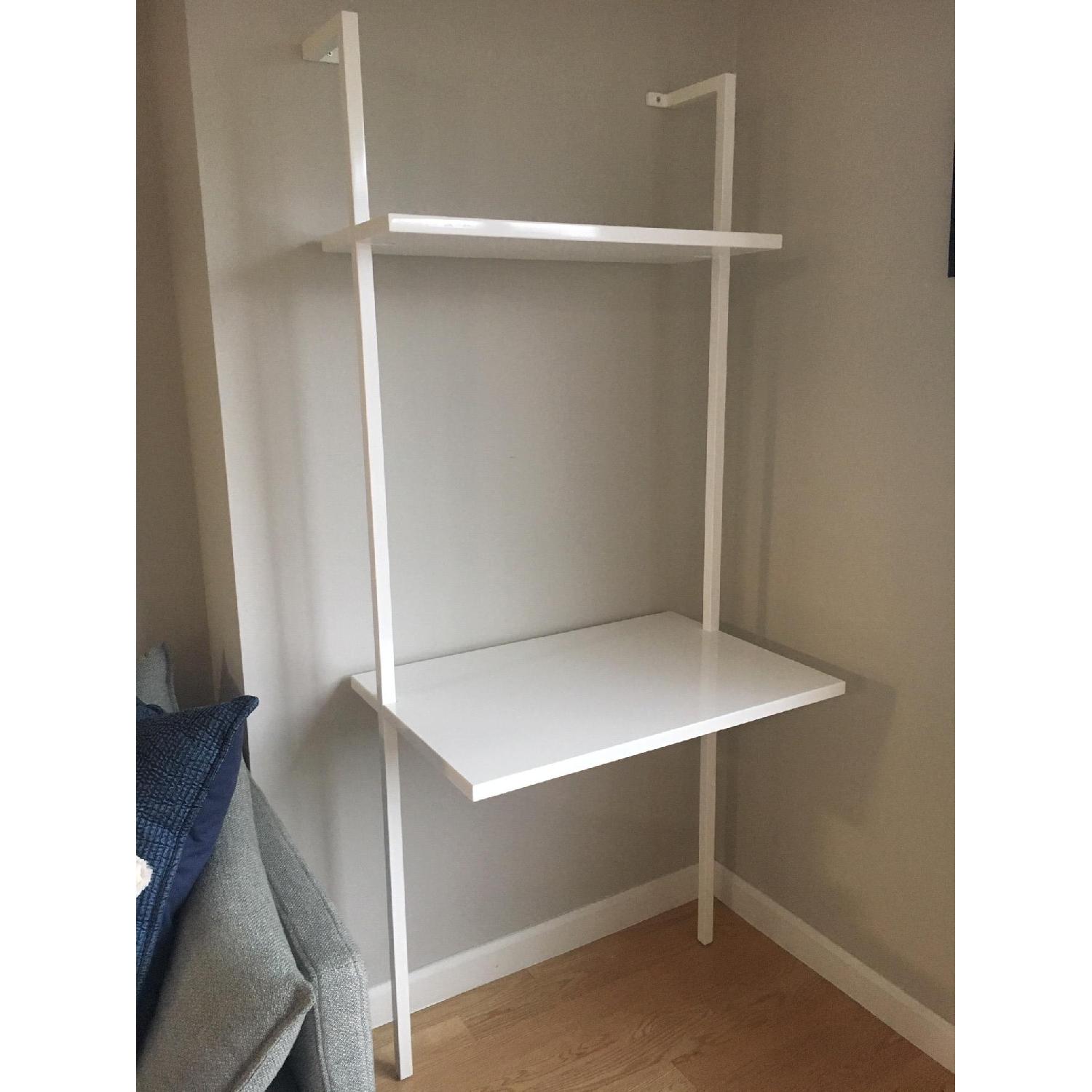 CB2 Stairway White WallMounted Desk AptDeco