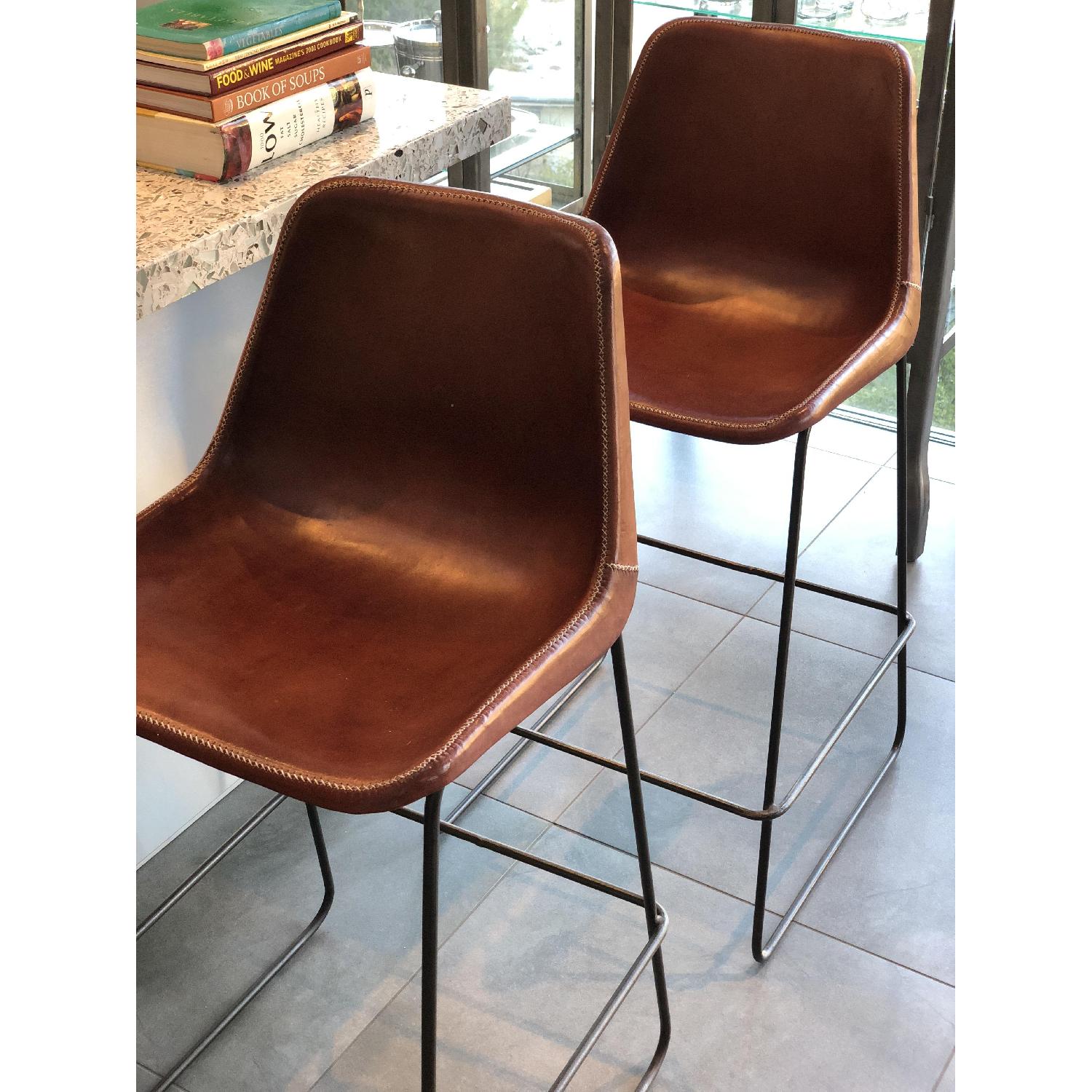 ABC Carpet and Home Giron Leather Bar Stool - image-2