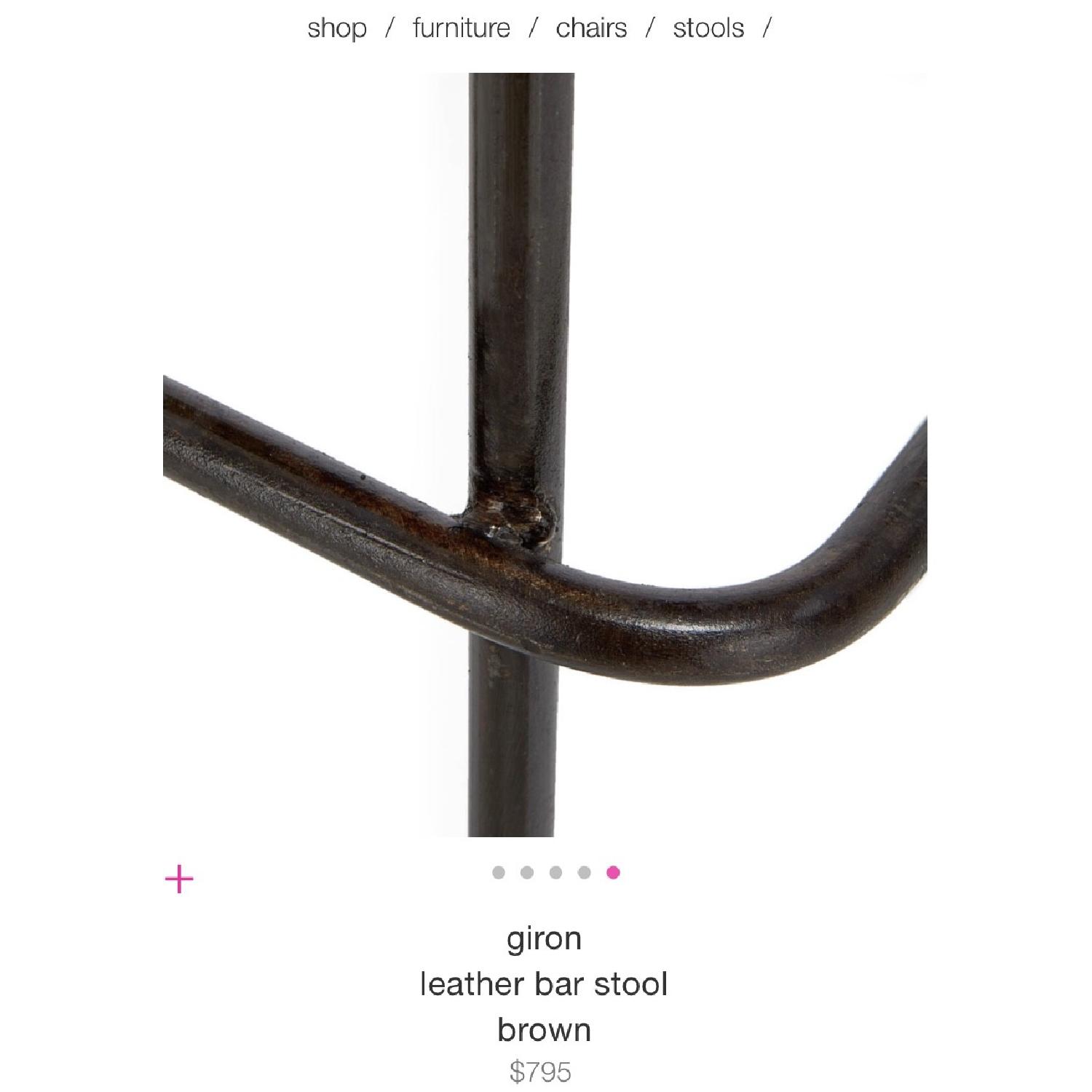 ABC Carpet and Home Giron Leather Bar Stool - image-5