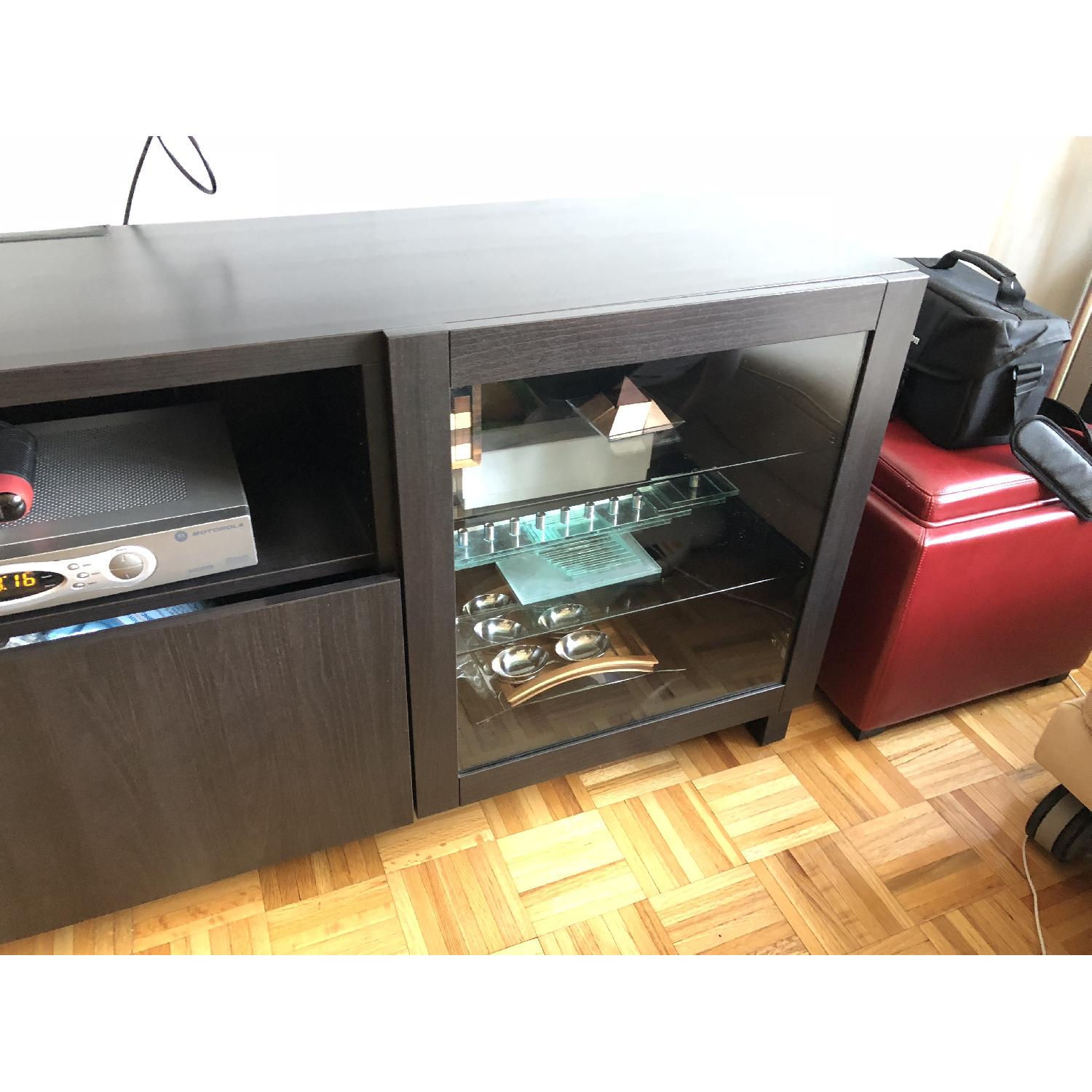 Ikea Besta TV Unit w/ Drawer & Glass Doors - image-3