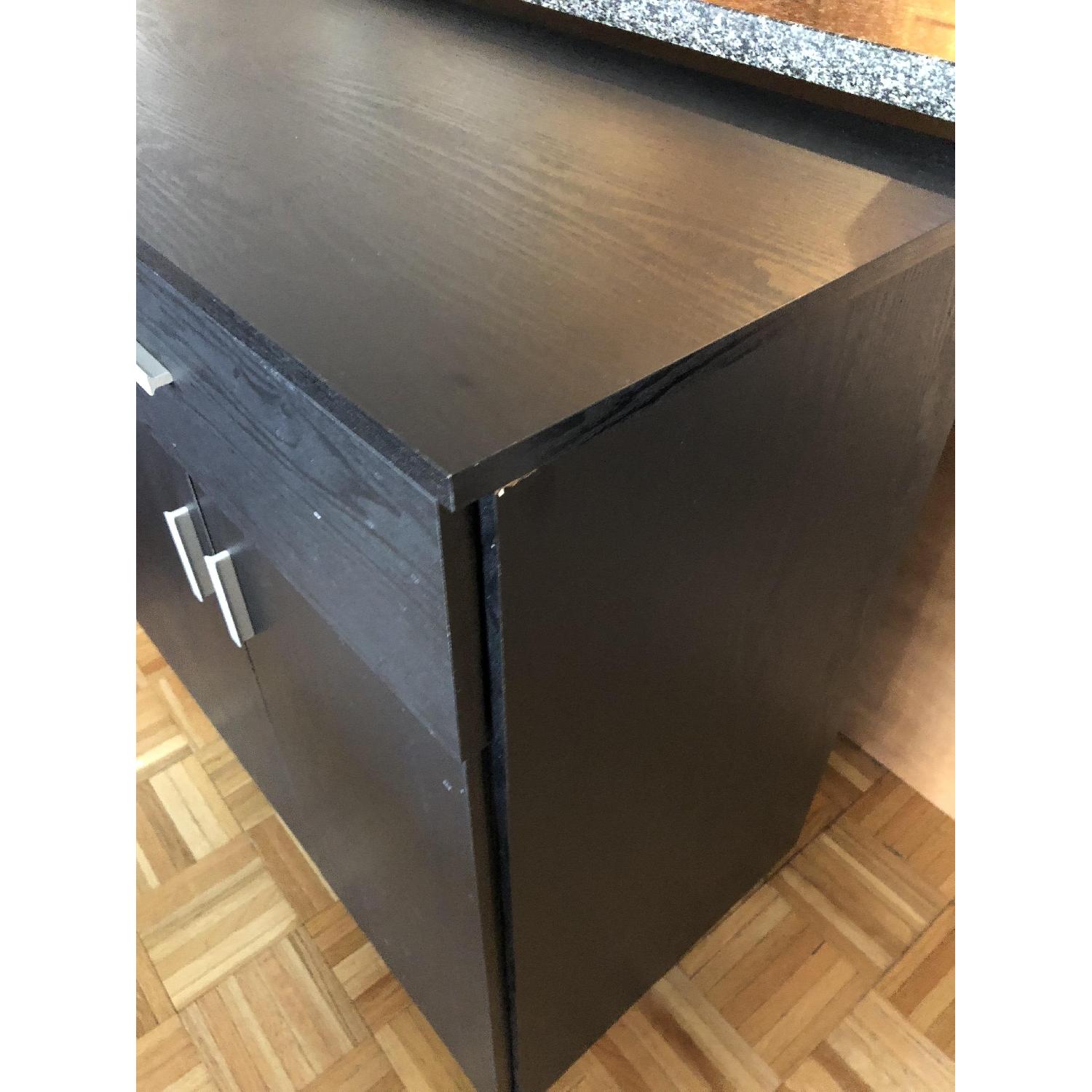 Furniture of America Mason Black Buffet w/ Wine Rack AptDeco