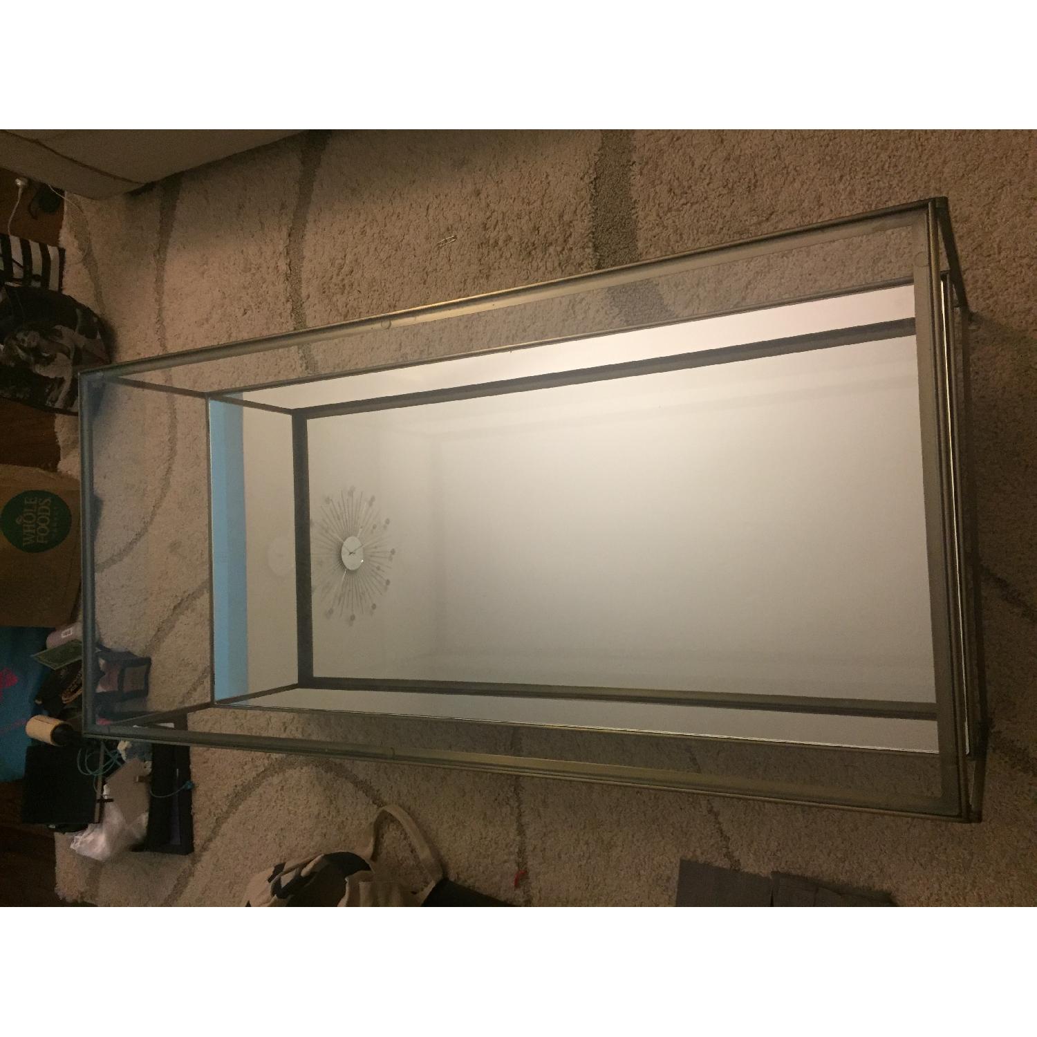 Pottery Barn Leona Rectangular Coffee Table in Brass Finish - image-3