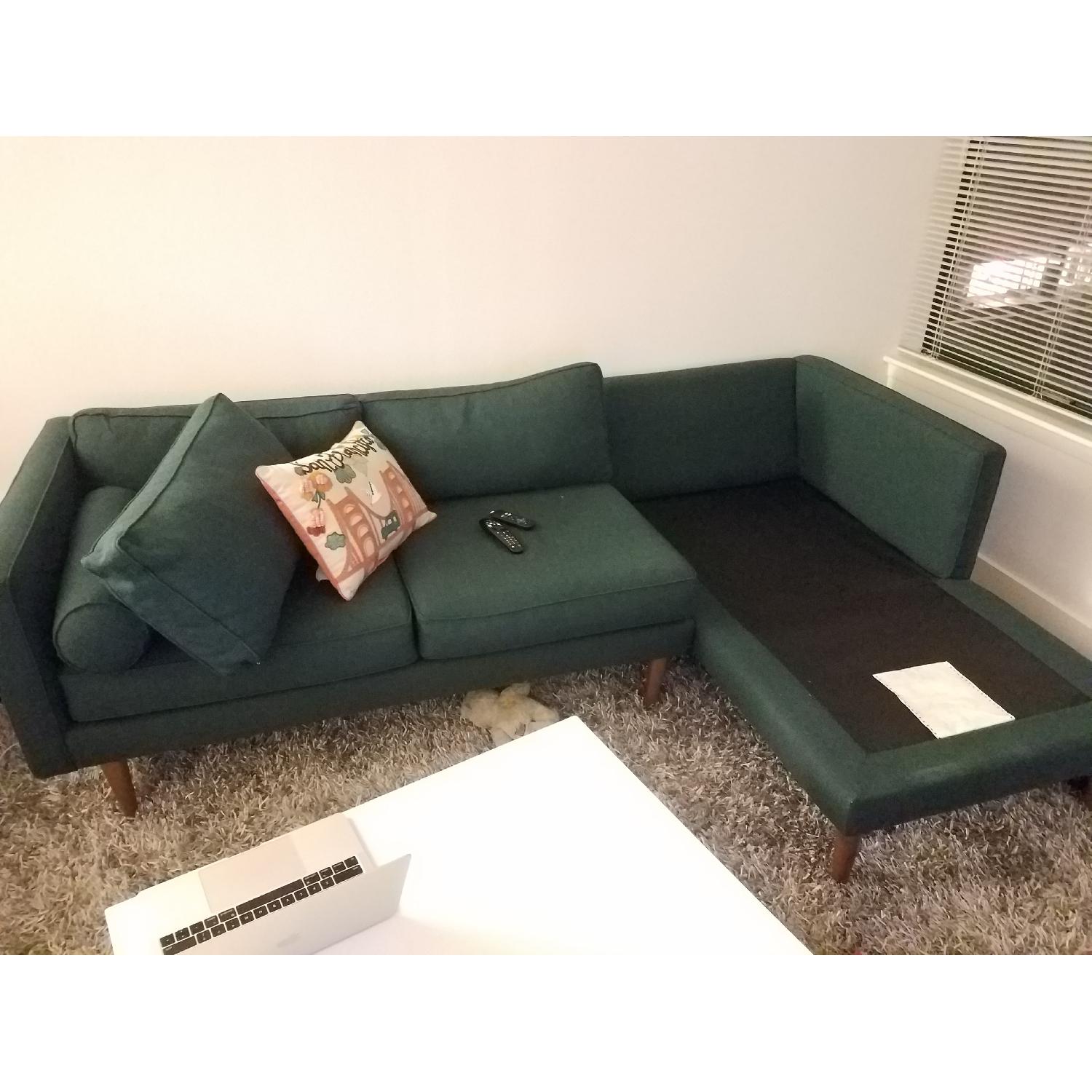 West Elm Monroe Mid-Century 2-Piece Chaise Sectional Sofa - image-1