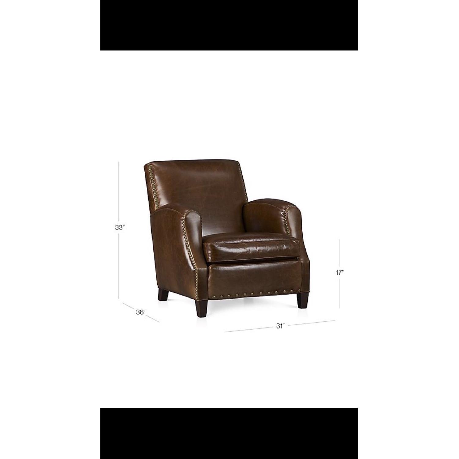 Crate & Barrel Metropole Leather Chair - image-1