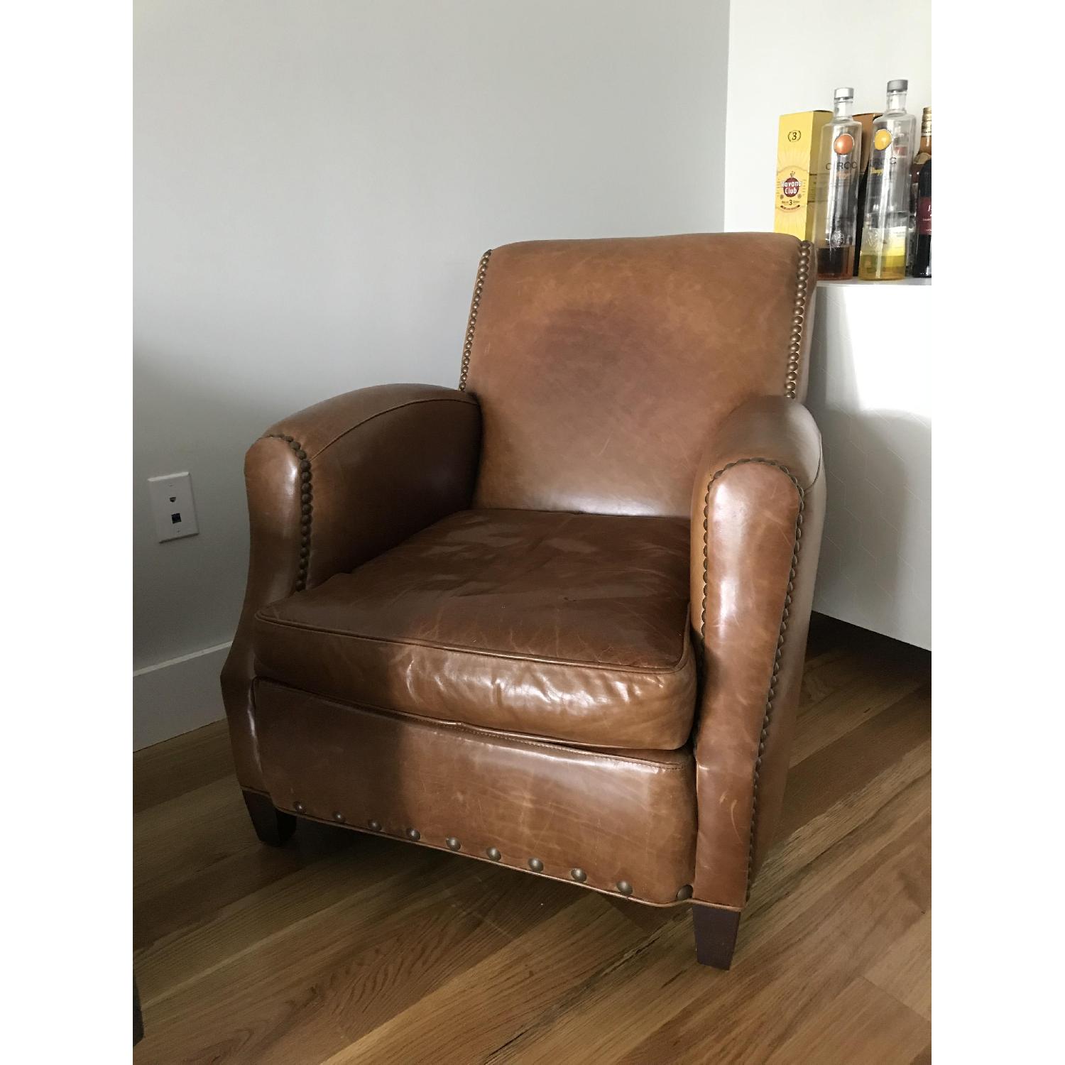 Crate & Barrel Metropole Leather Chair - image-4