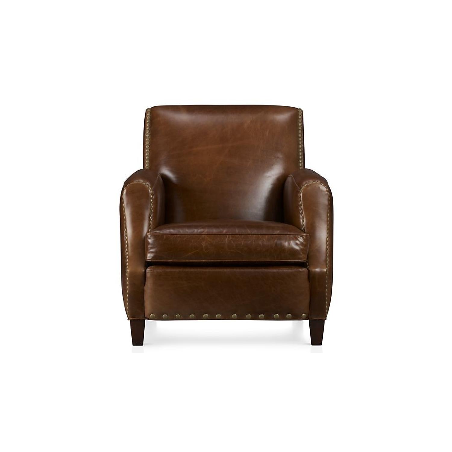 Crate & Barrel Metropole Leather Chair - image-5