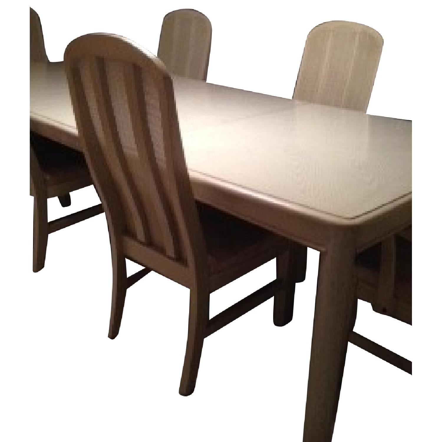 Huffman Koos White Washed Dining Table w/ 8 Chairs AptDeco