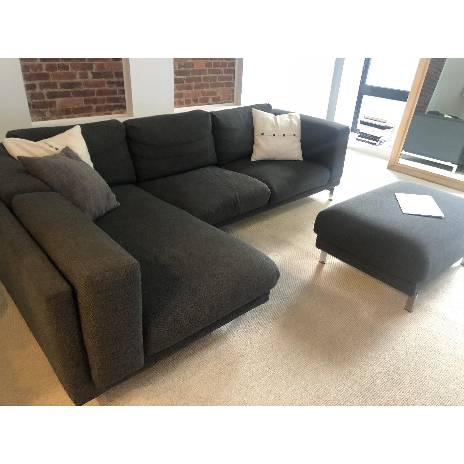 Ikea Nockeby 2-Piece Sectional Sofa & Ottoman - image-3
