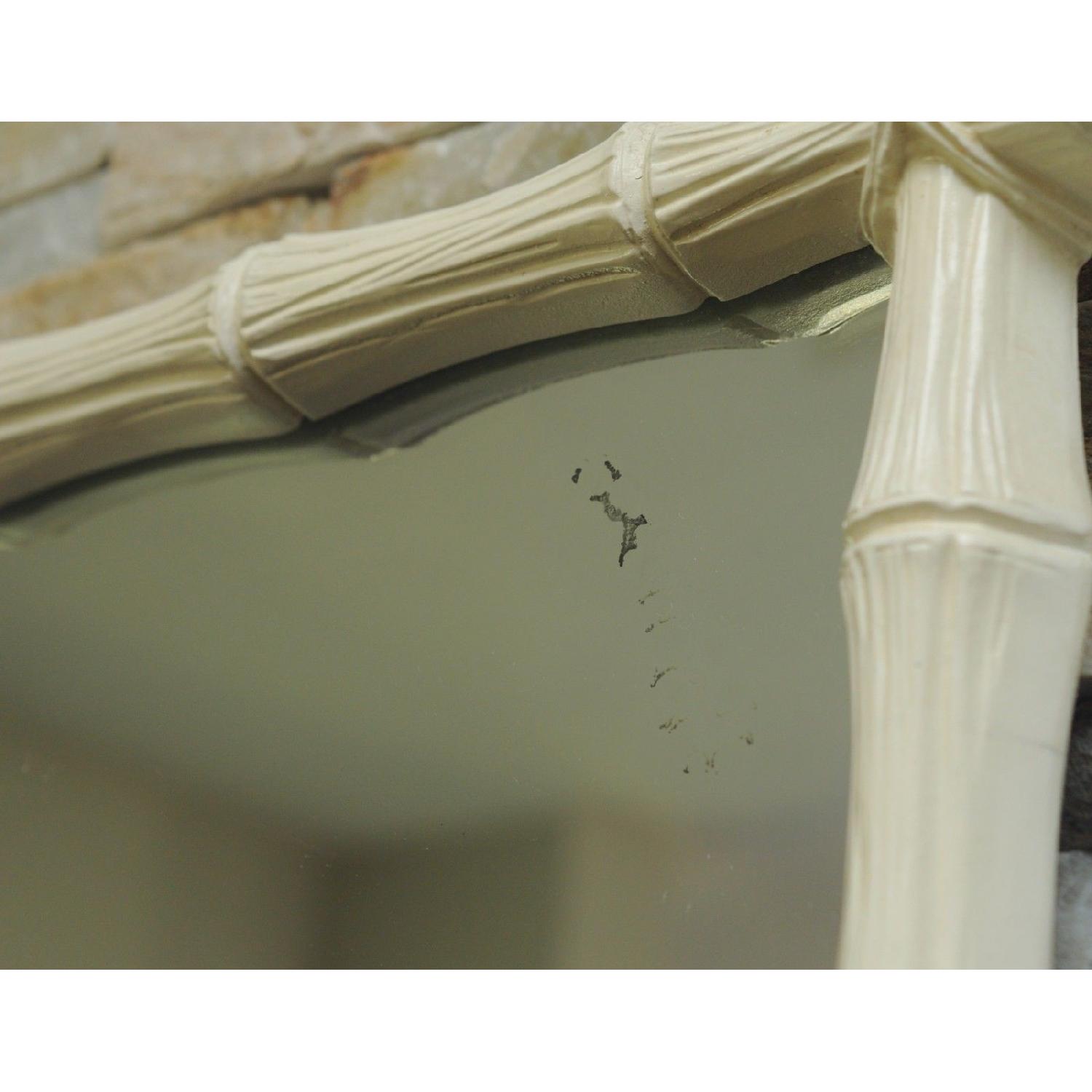 Mid Century Hollywood Regency Faux Bamboo Large Wall Mirror - image-1